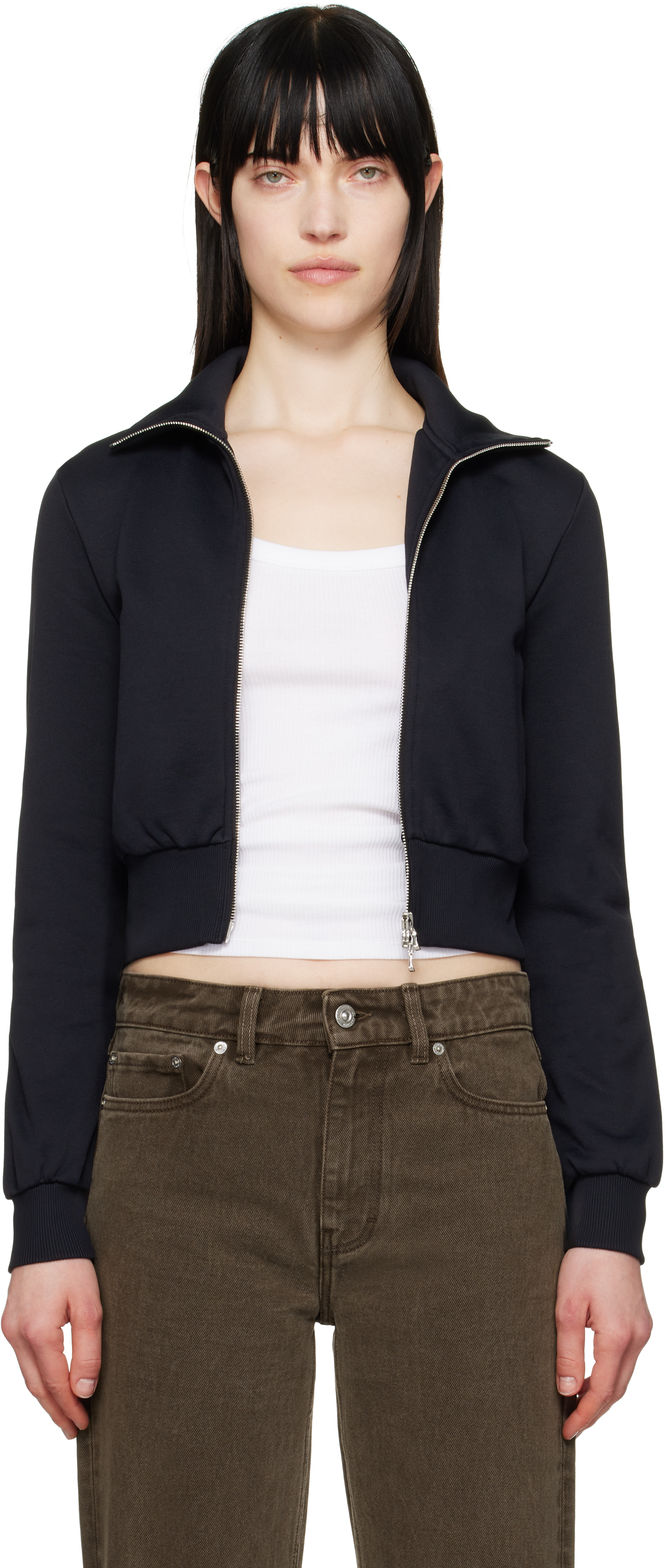Our Legacy Black Tricot Track Jacket In Prime Black Track
