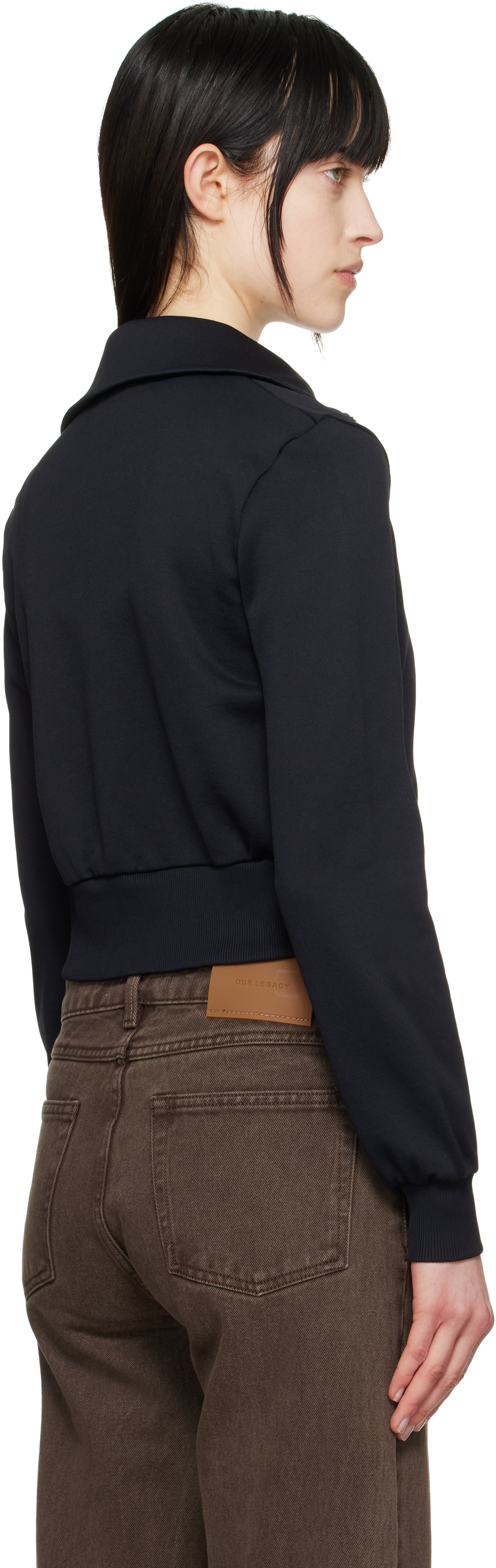 Our Legacy Black Tricot Track Jacket In Prime Black Track