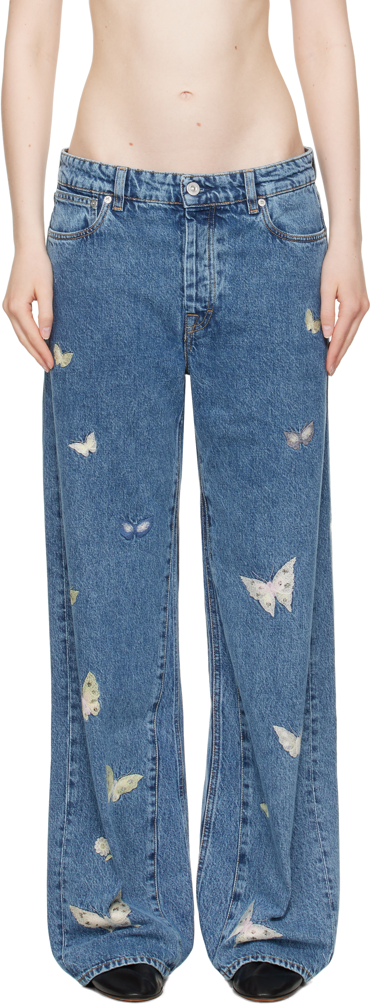Shop Our Legacy Blue Treble Cut Jeans