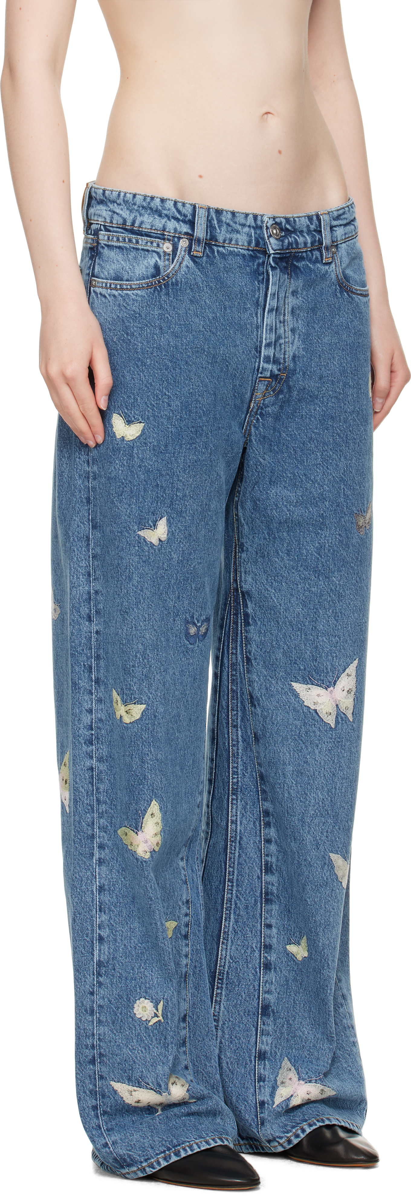 Shop Our Legacy Blue Treble Cut Jeans