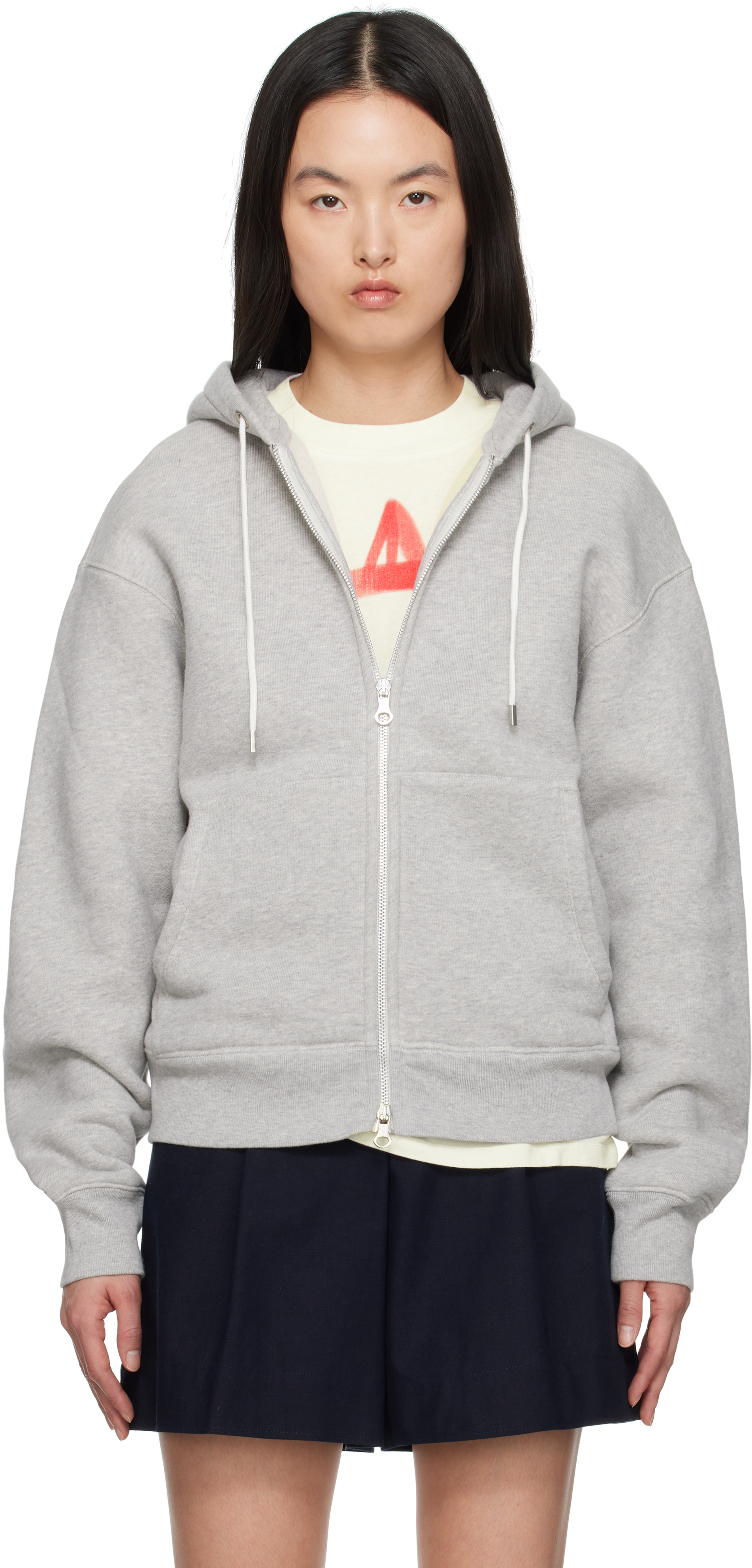 Shop Our Legacy Gray Rascal Hoodie In Grey Melange Fleece