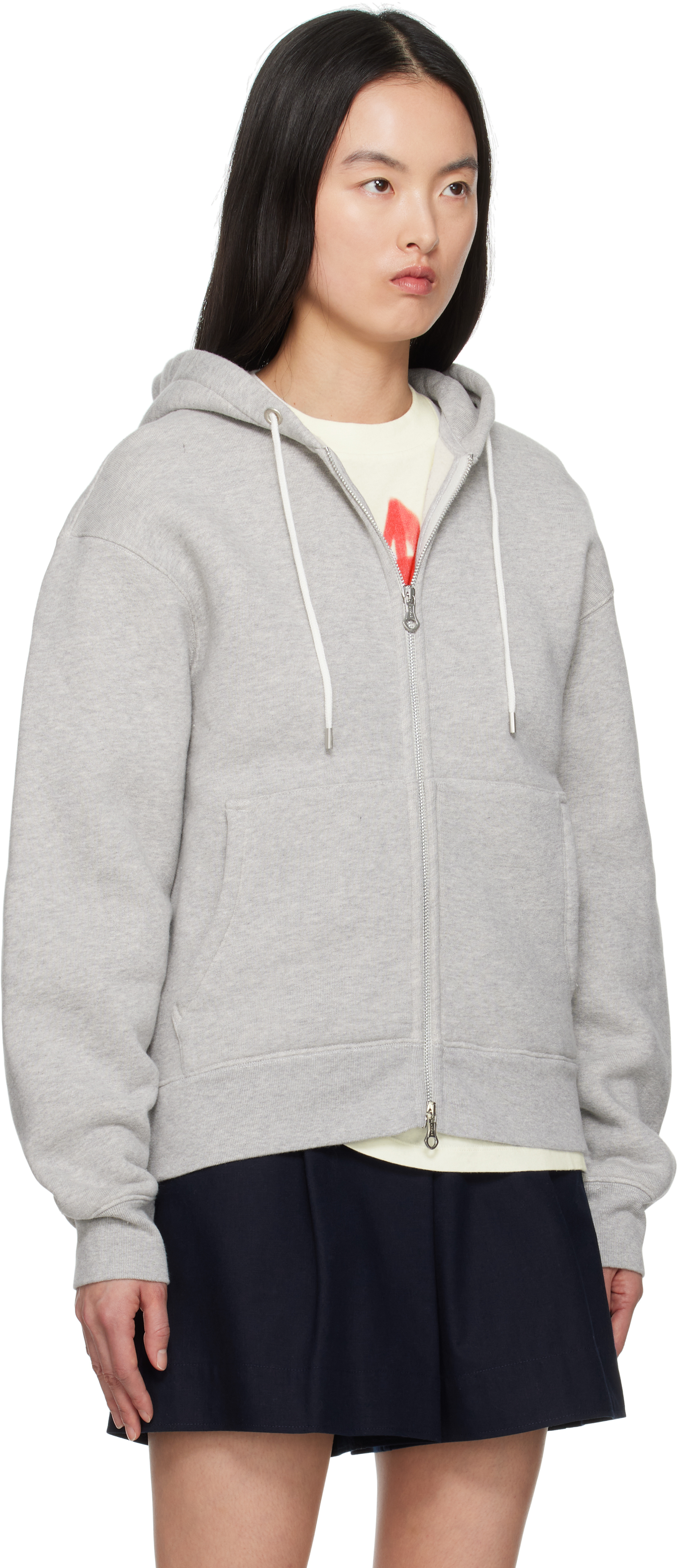 Shop Our Legacy Gray Rascal Hoodie In Grey Melange Fleece