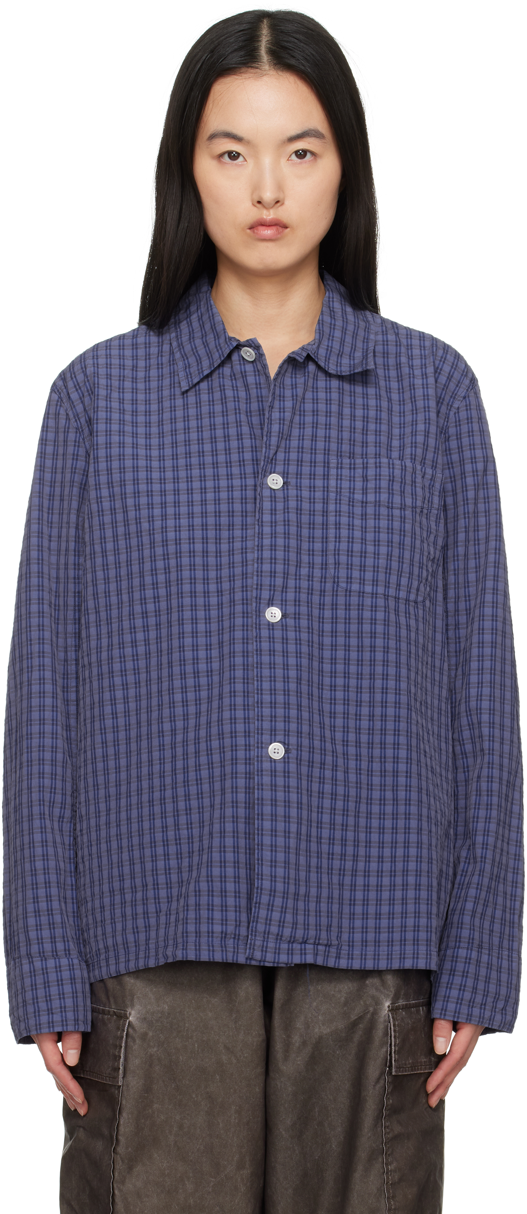 Shop Our Legacy Blue Box Shirt In Kahuna Check