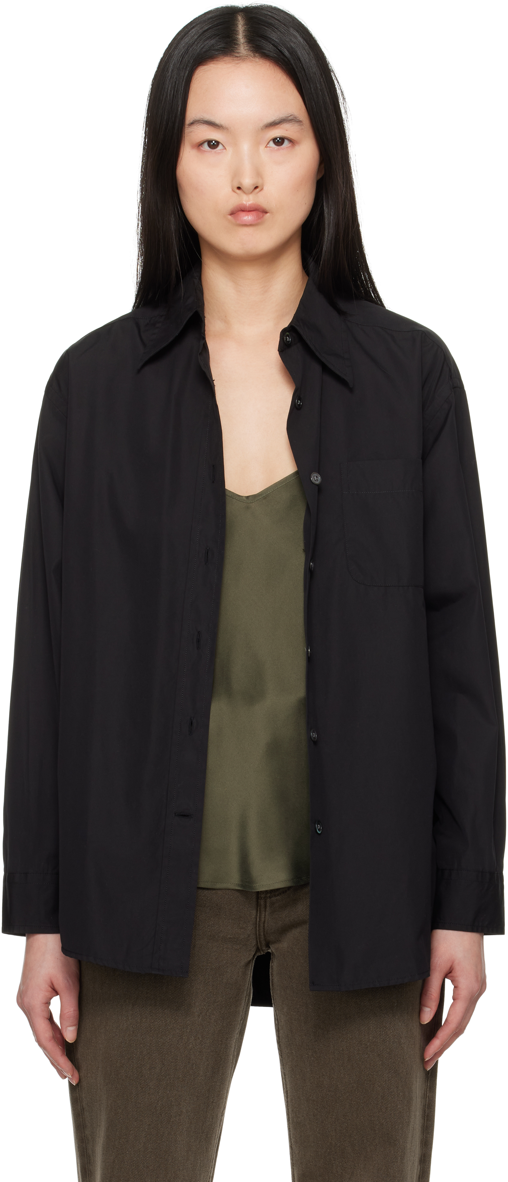 Our Legacy Black Favourite Shirt In Black All Day Poplin