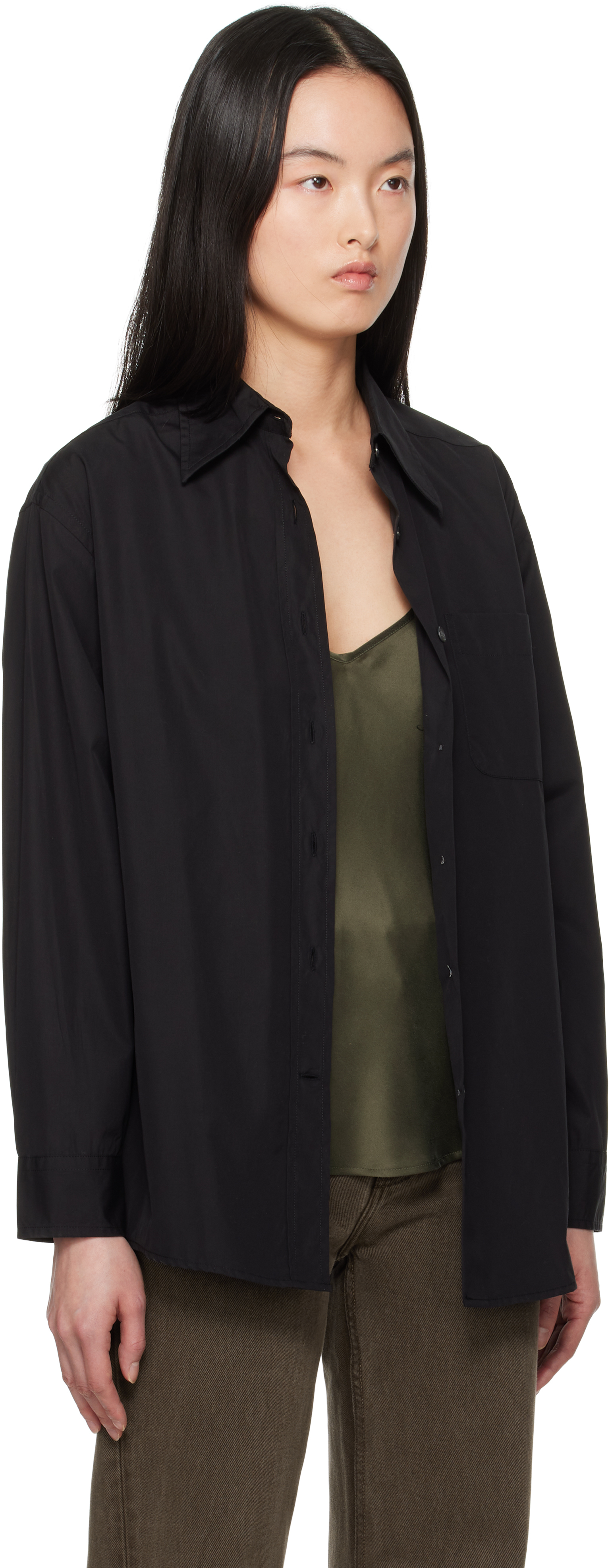 Our Legacy Black Favourite Shirt In Black All Day Poplin