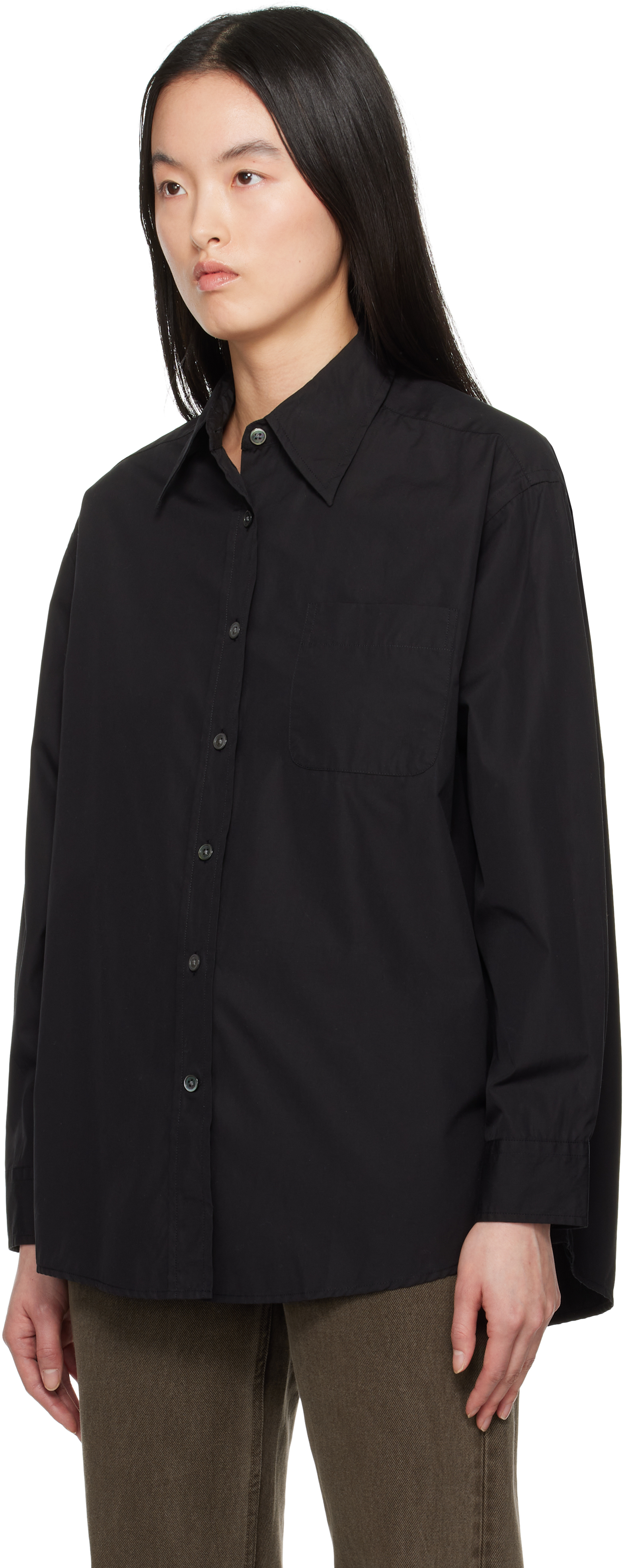 Our Legacy Black Favourite Shirt In Black All Day Poplin