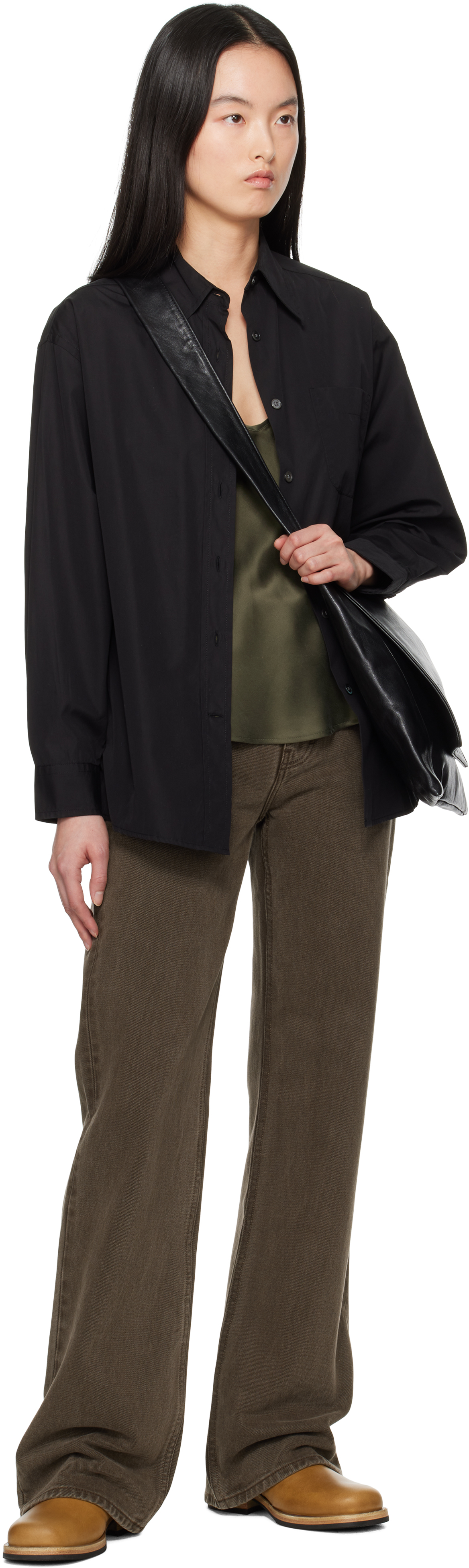 Our Legacy Black Favourite Shirt In Black All Day Poplin