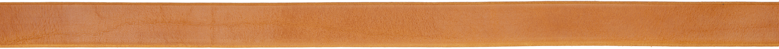 Our Legacy Tan Speed Belt In Hot Yellow Leather
