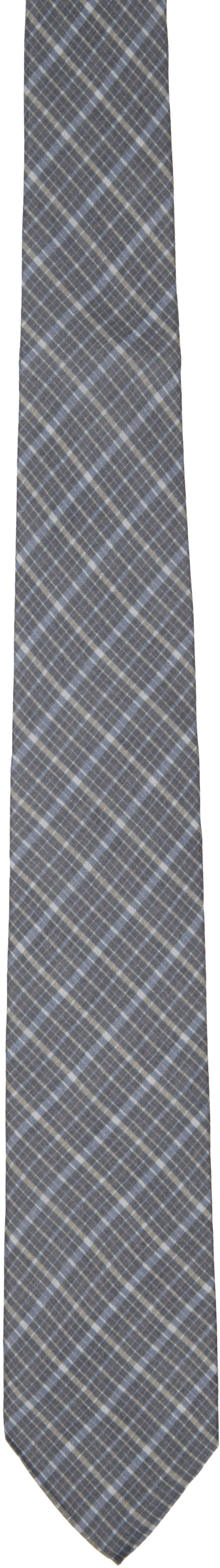 Blue Check Tie