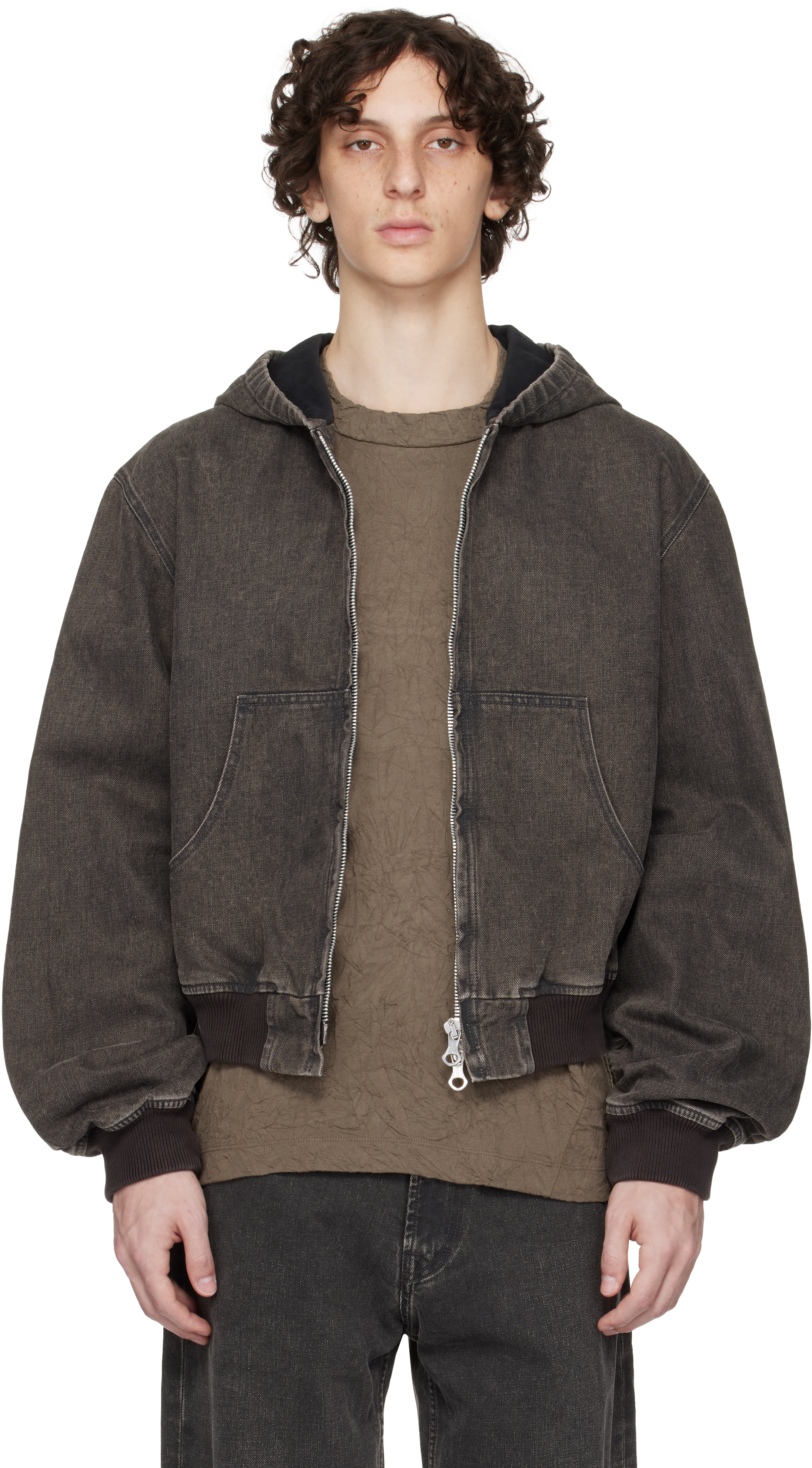 Gray Bank Denim Jacket