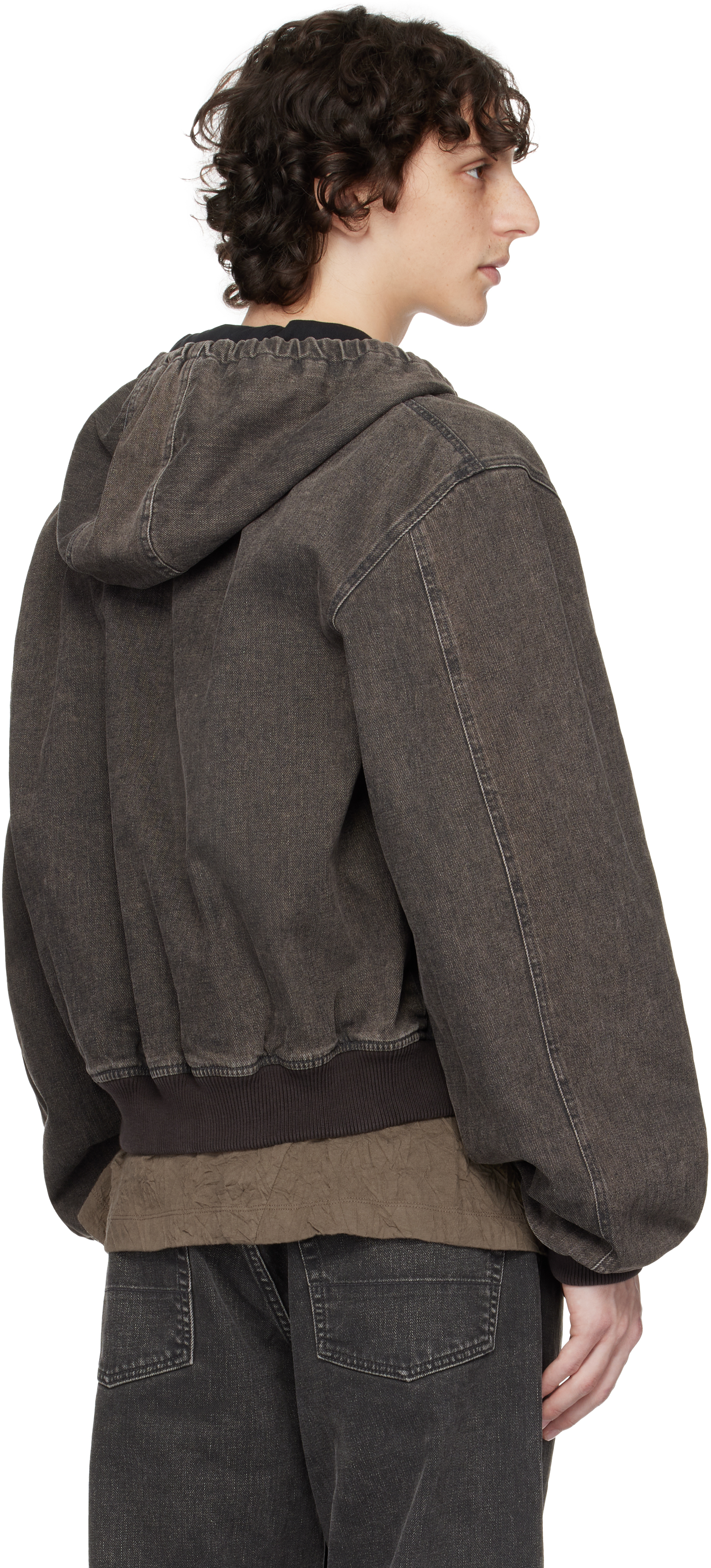 Our Legacy Charcoal Denim Bomber Jacket