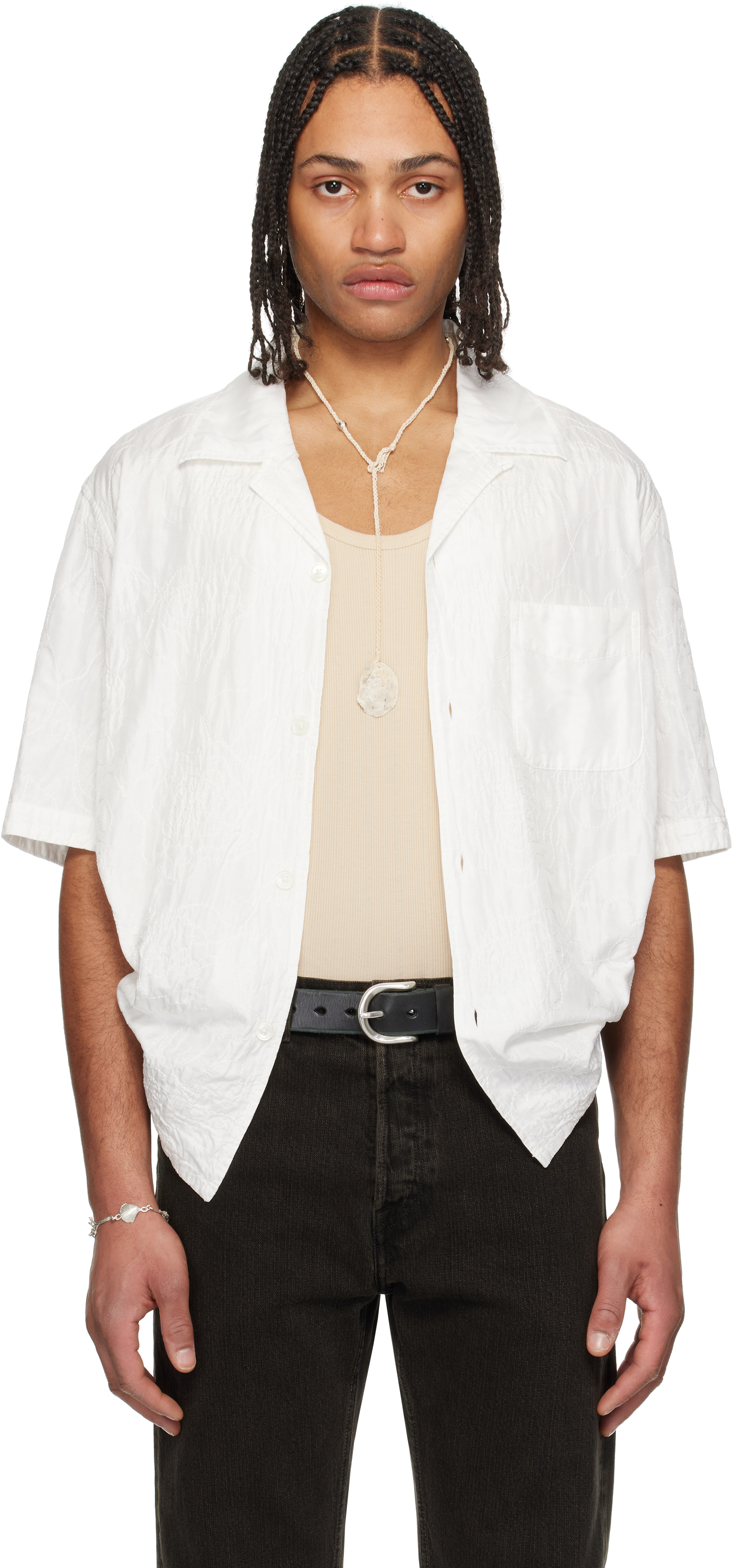 White Heusen Short Sleeve Shirt