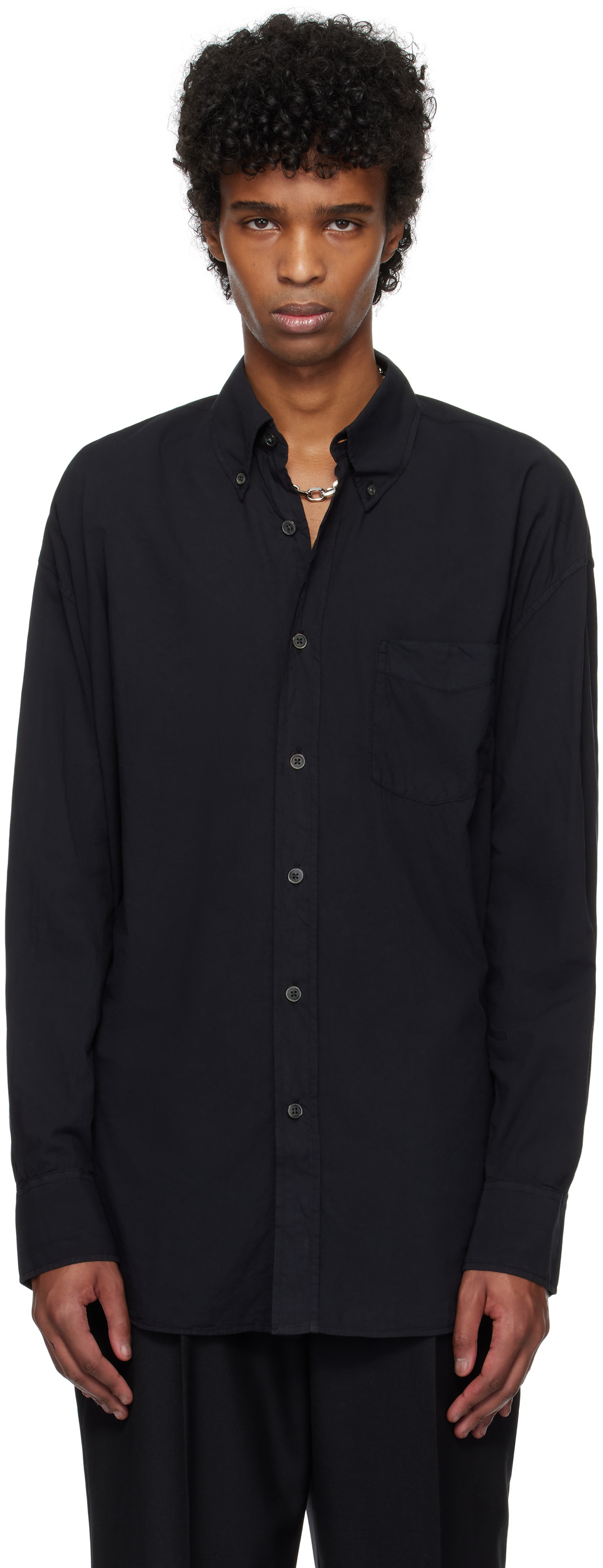 OUR LEGACY: Black Borrowed BD shirt | SSENSE