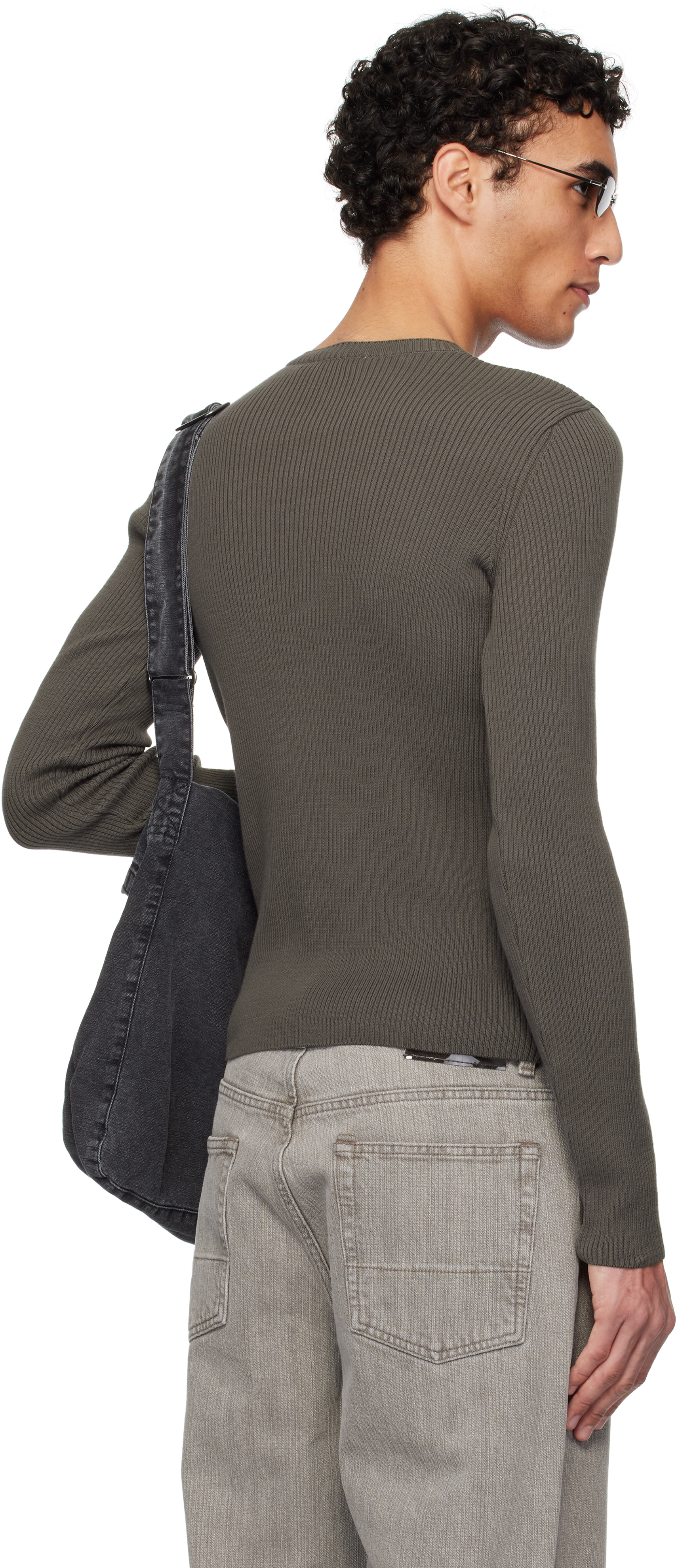 Our Legacy Taupe Compact Roundneck Sweater In Fog Clean Cotton
