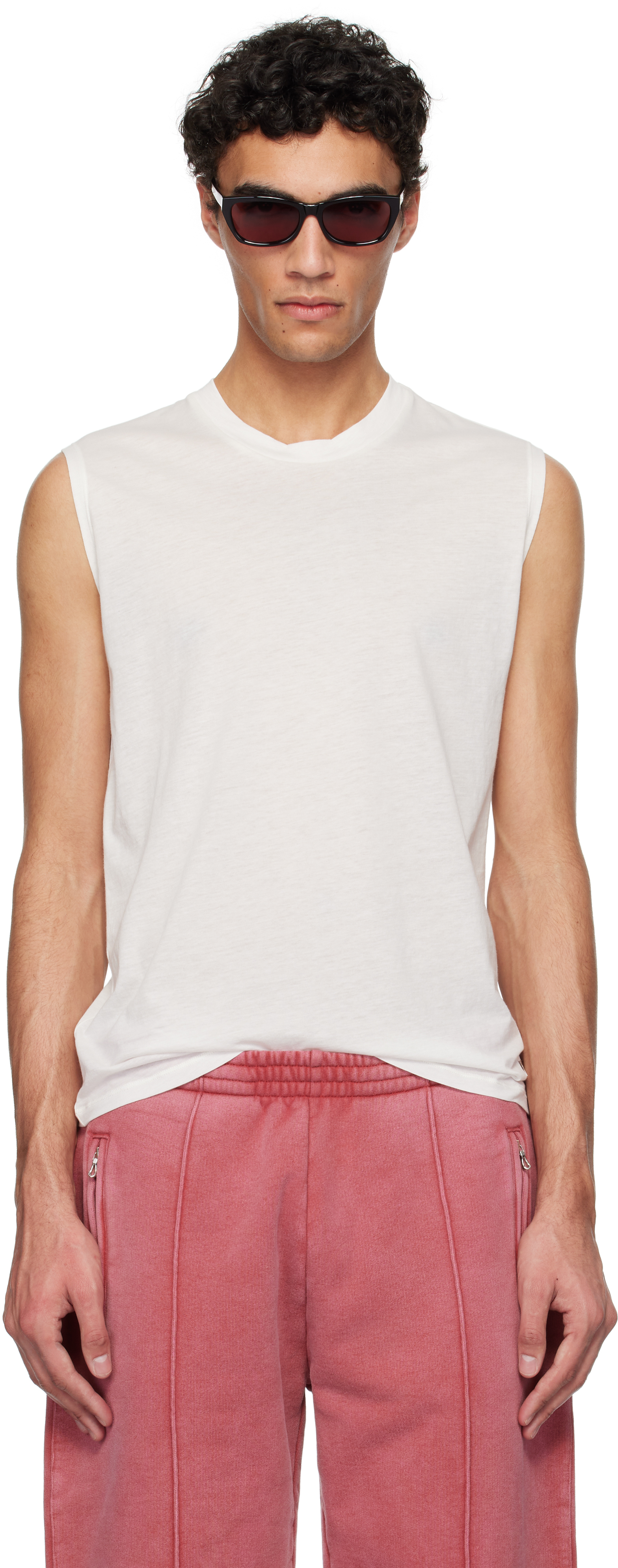 White Breathe Tank Top