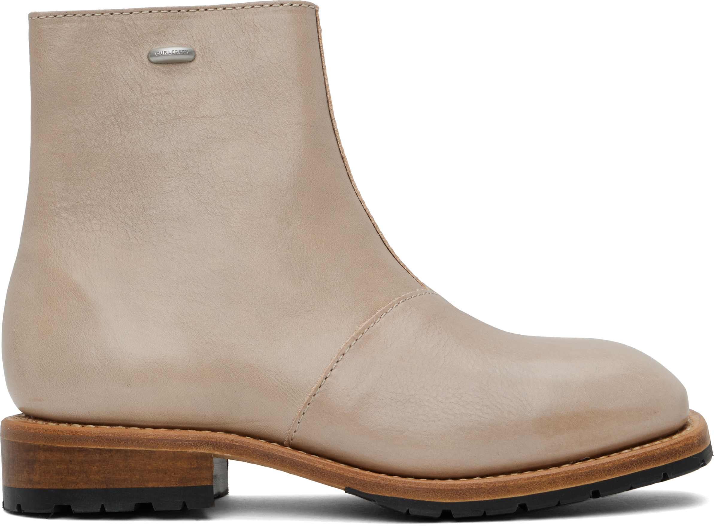 Taupe Engine Boots
