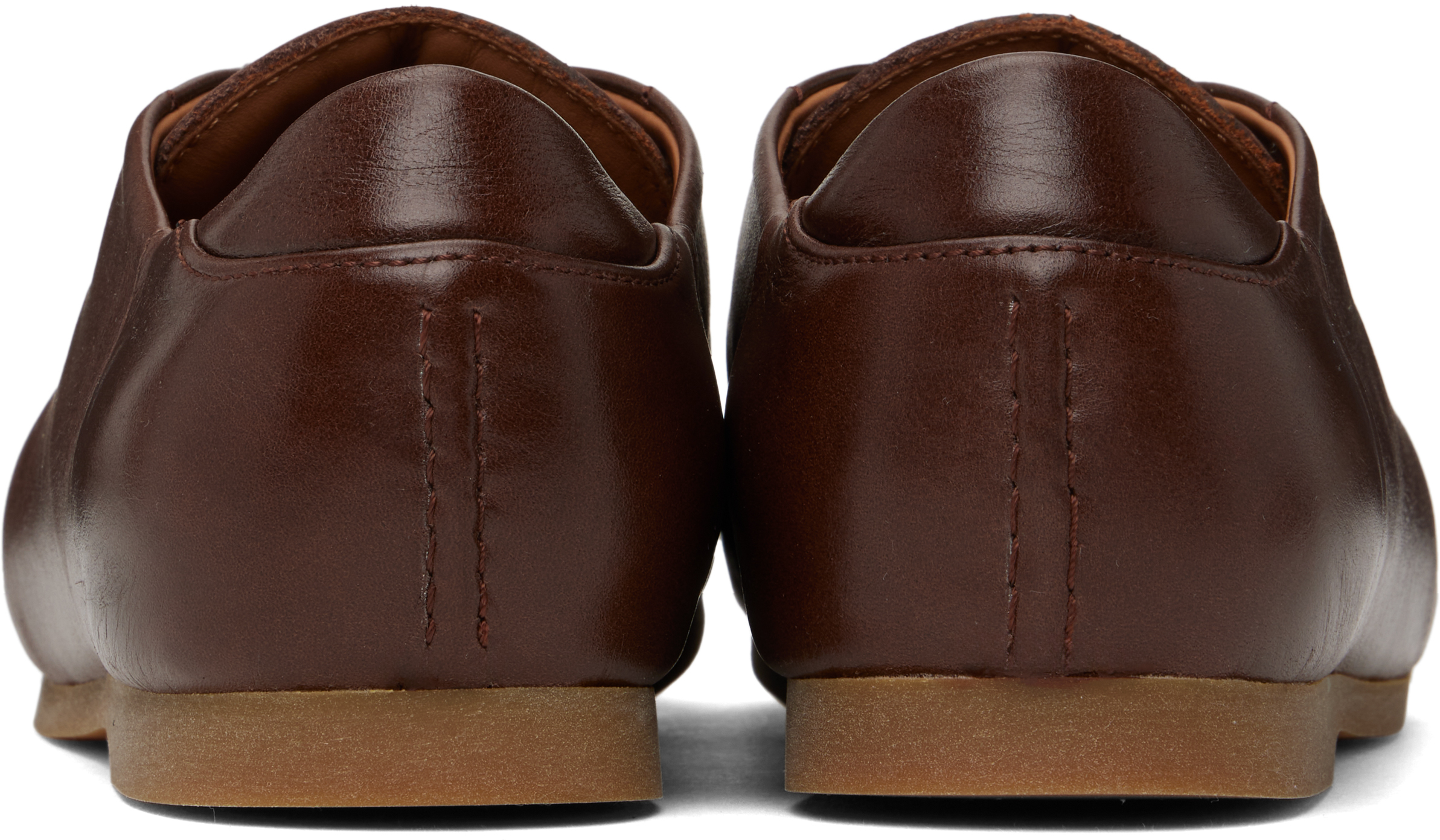 Our Legacy Brown Sneak In Sneakers In Castagno Satin Bovin