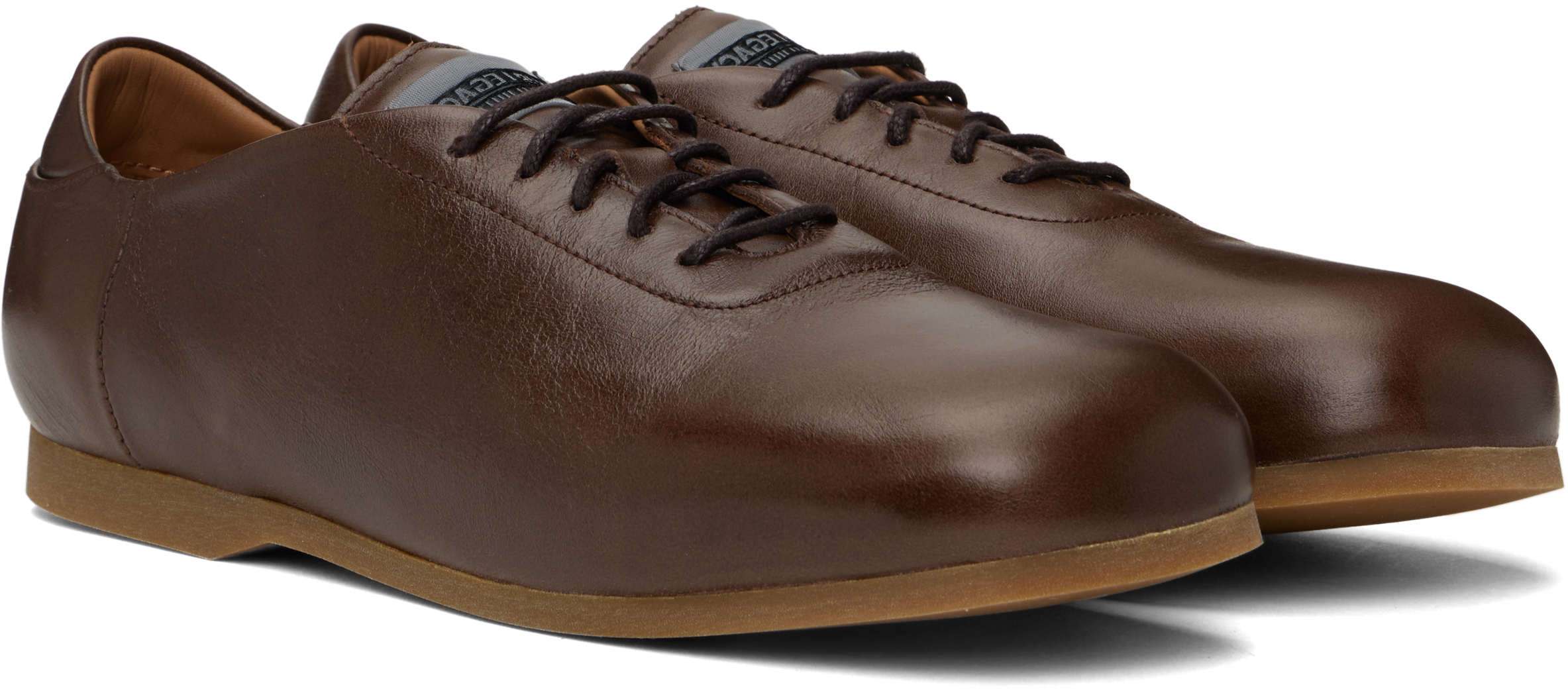Our Legacy Brown Sneak In Sneakers In Castagno Satin Bovin