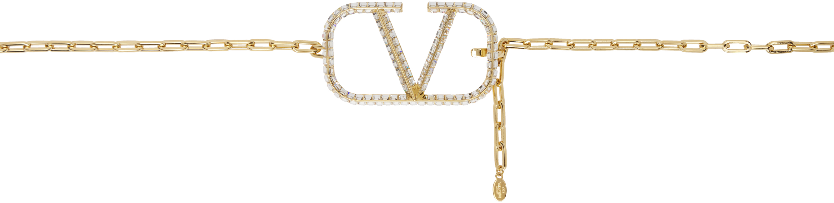 Gold VLogo Signature Chain Belt