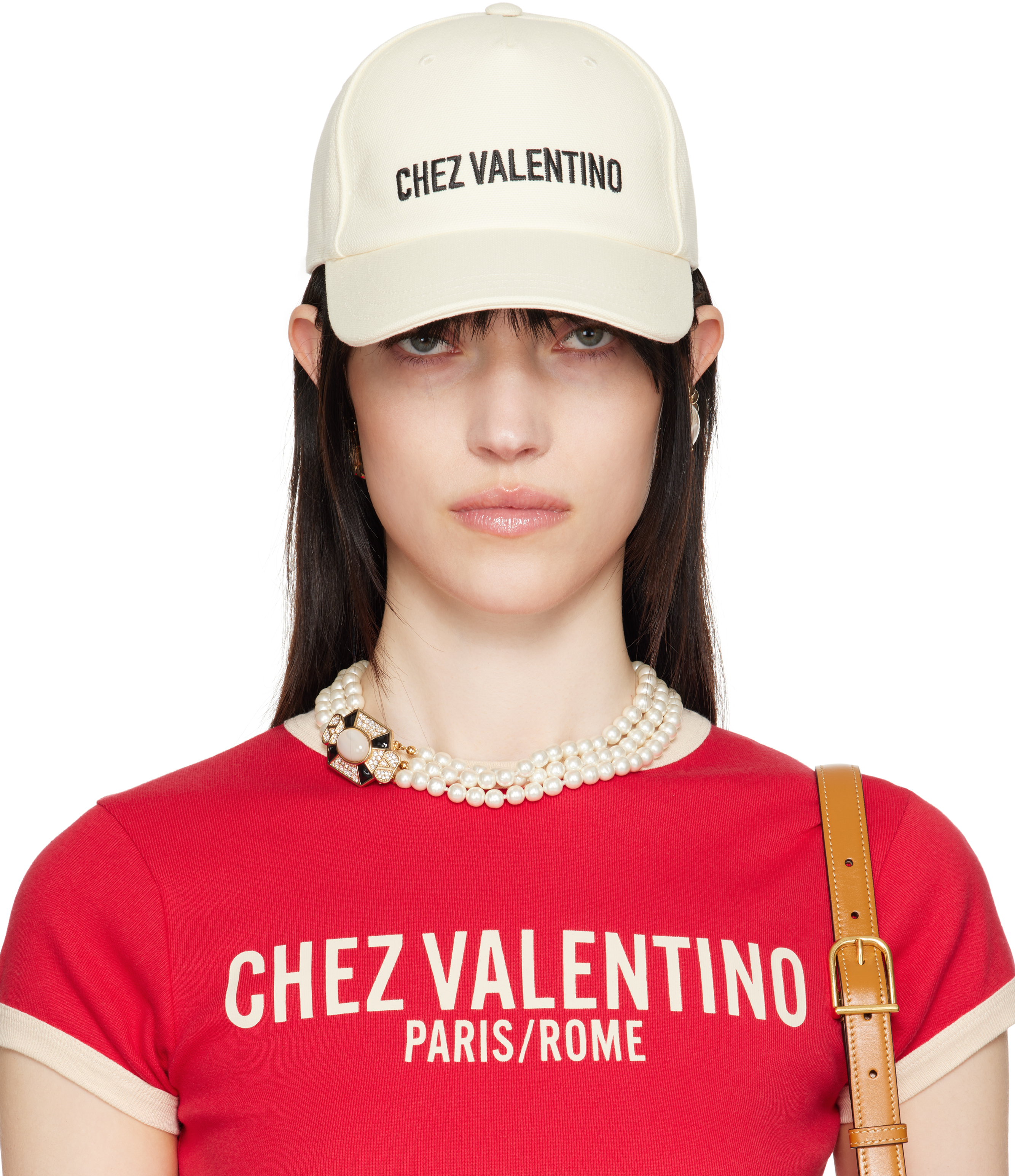 Off-White 'Chez Valentino' Cotton Baseball Cap