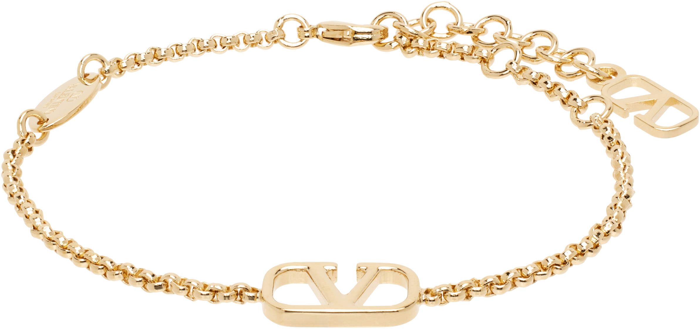 Gold VLogo Signature Metal Bracelet