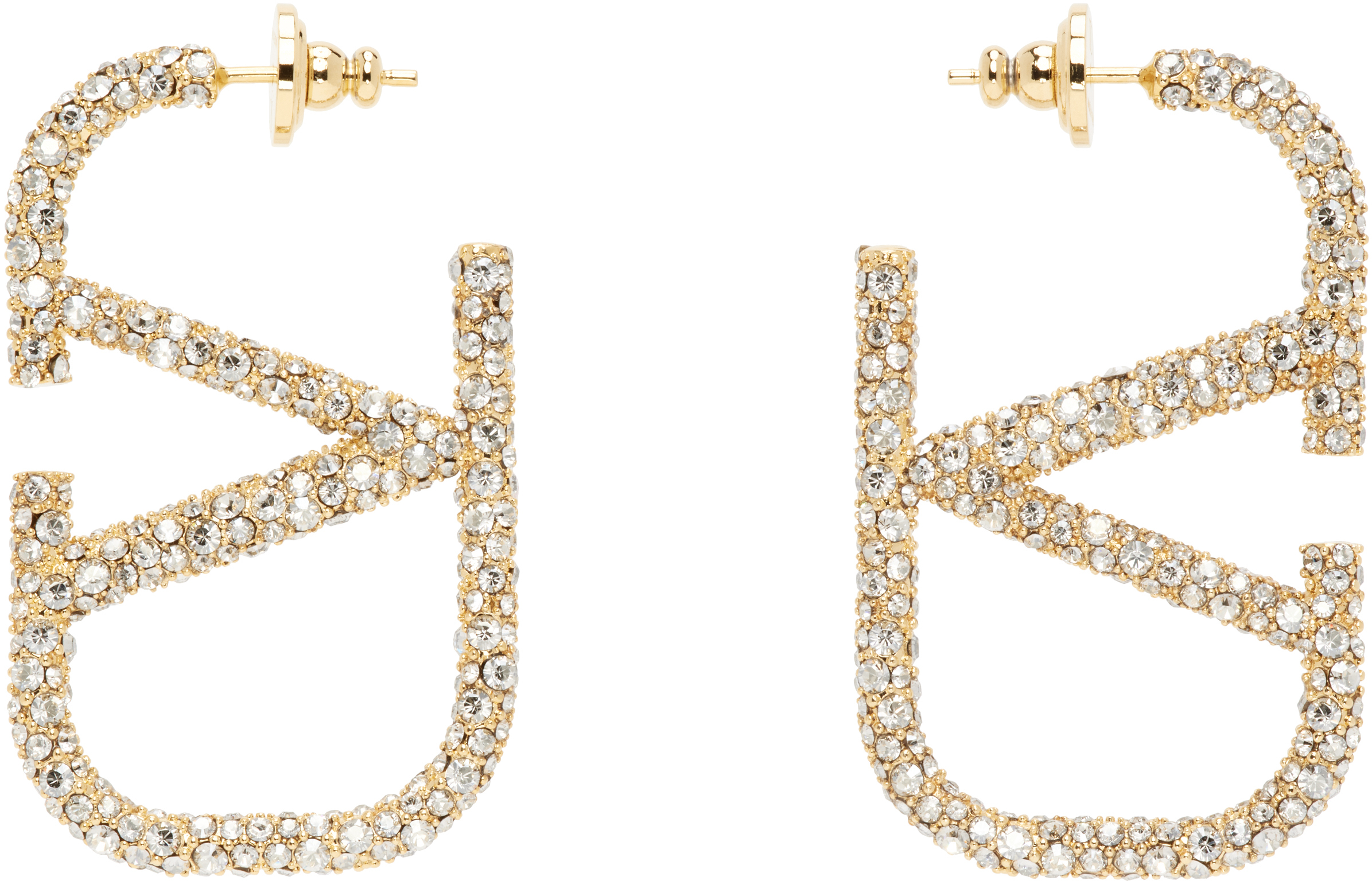 Gold VLogo Signature Earrings