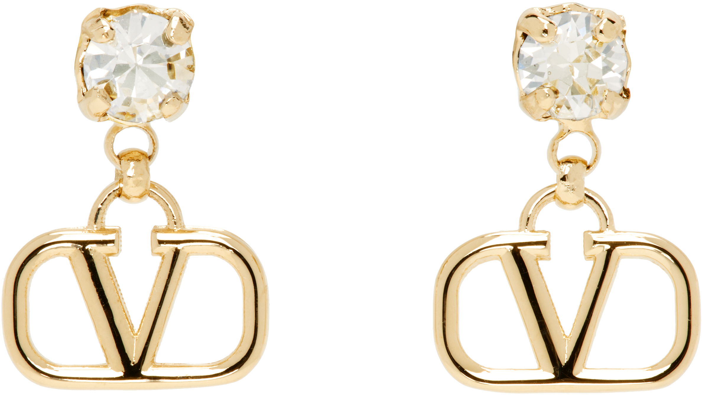 Gold VLogo Signature Earrings