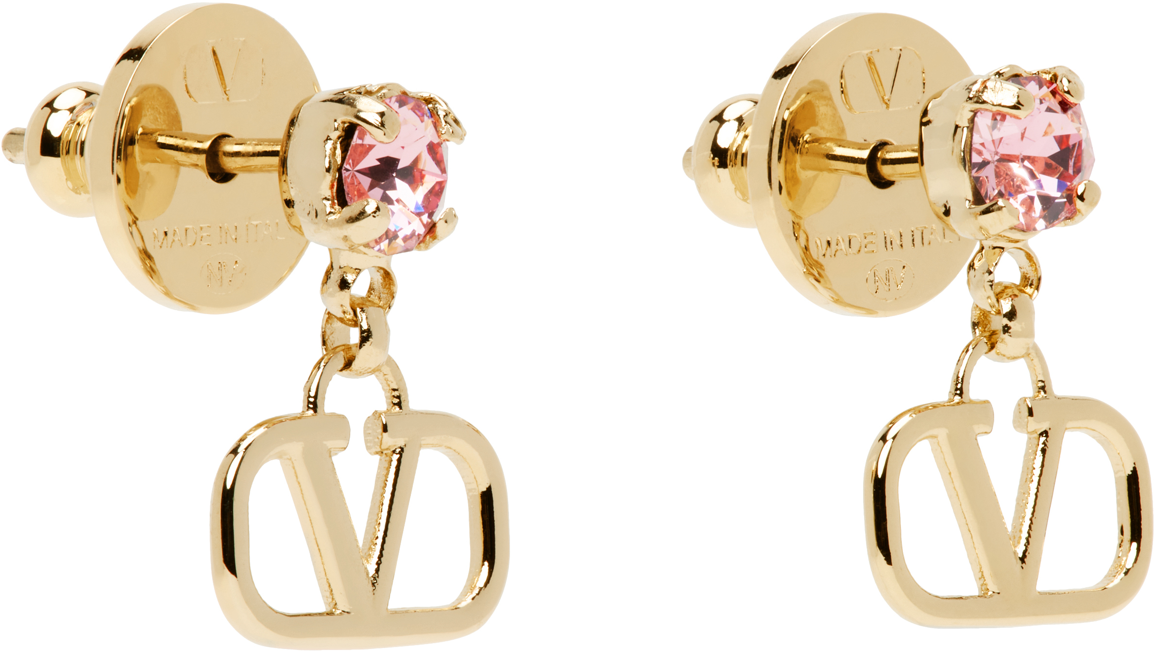 Gold VLogo Signature Earrings