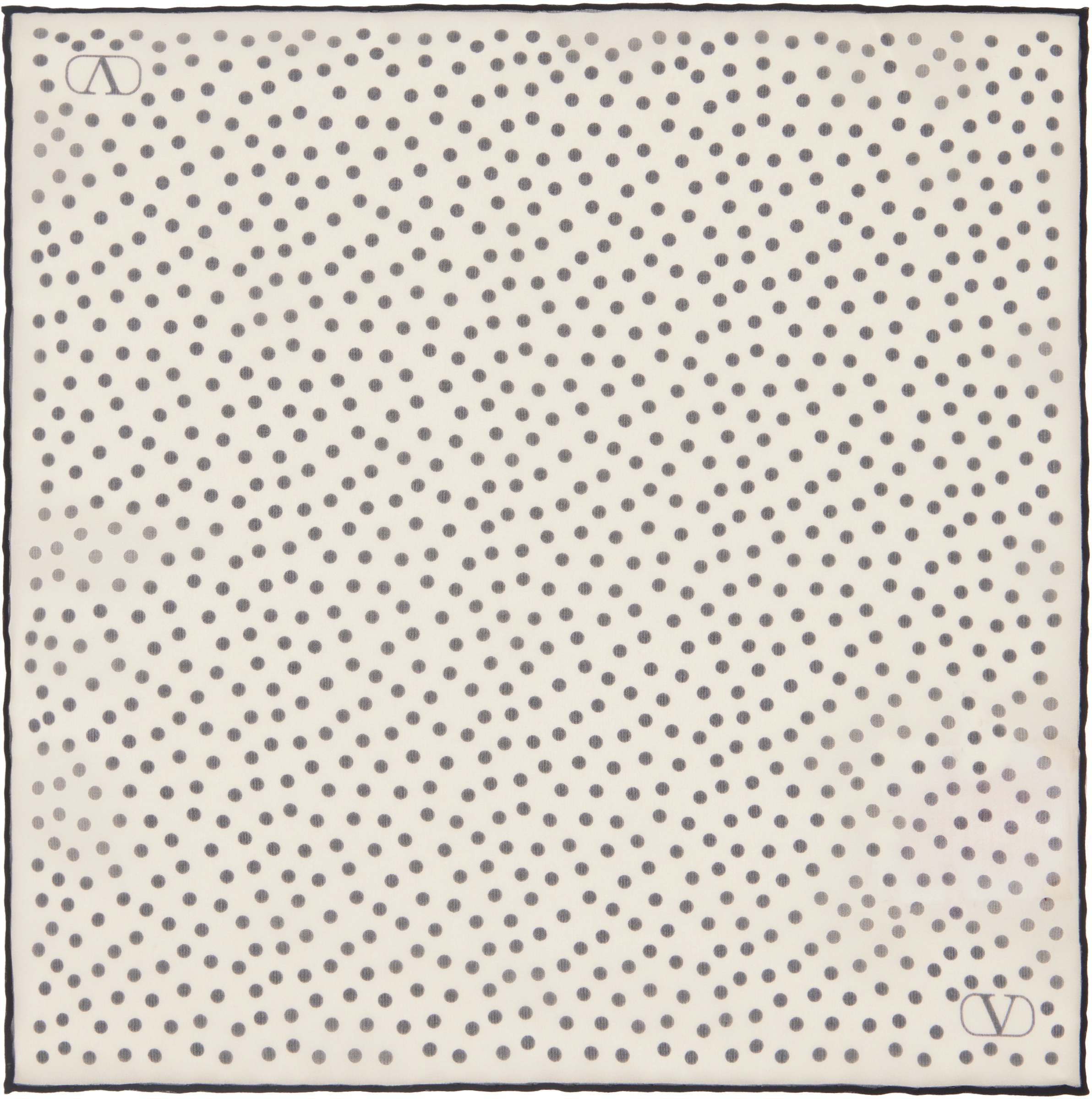 Beige Chez Valentino Silk Pocket Square