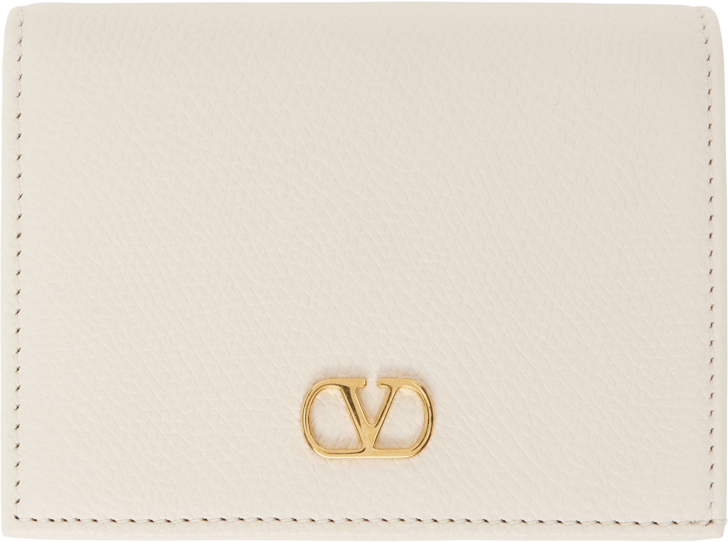 ★Valentino Garavani★ オフホワイト VLogo Signature 財布 Valentino Garavani: オフホワイト VLogo Signature グレイニー