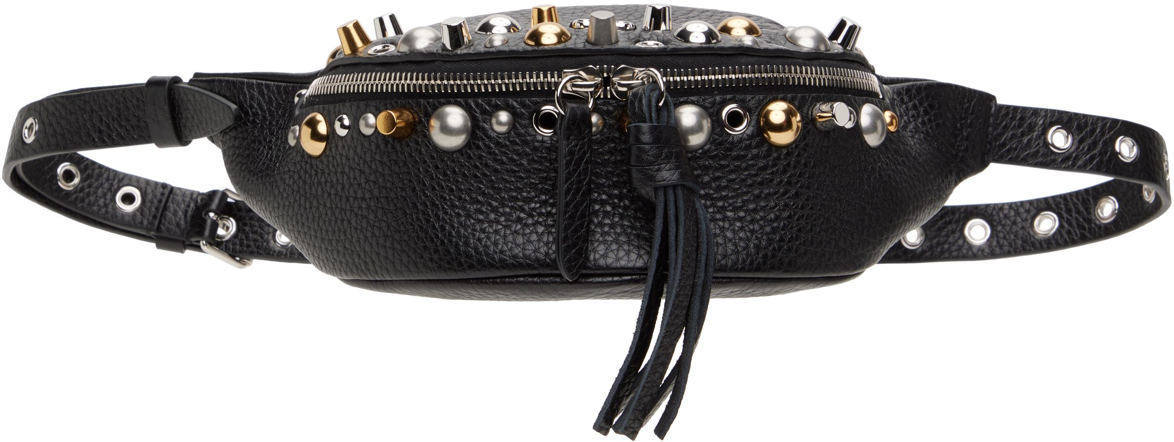 【関税込み】Valentino Garavani 'Nellcote' belt bag Valentino Garavani: Black Nellcôte Belt Bag | SSENSE