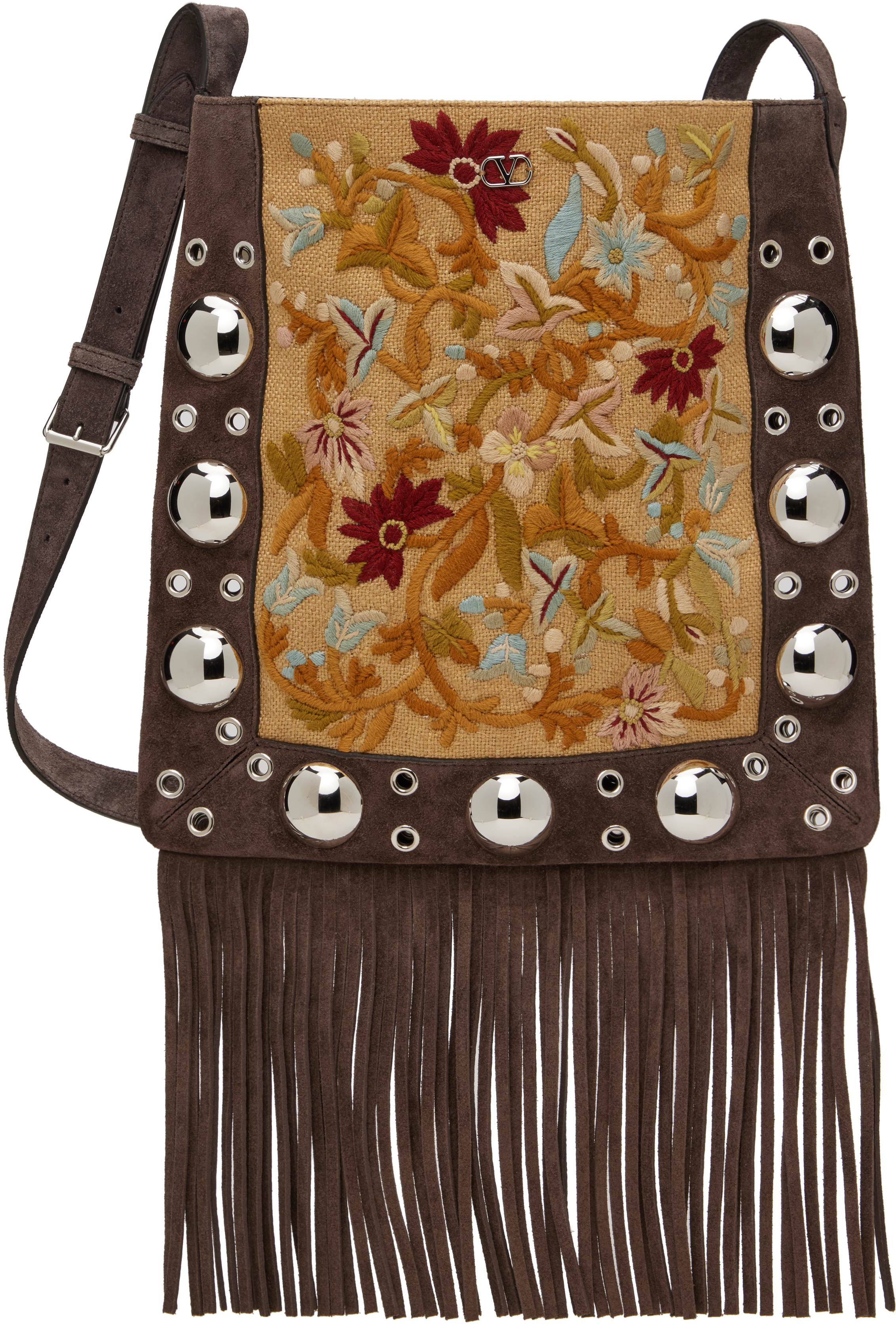 ショルダーバッグ VALENTINO BROWN LEATHER NELLCOTE SHOULDER BAG Valentino Garavani: Brown & Tan Nellcôte Shoulder Bag