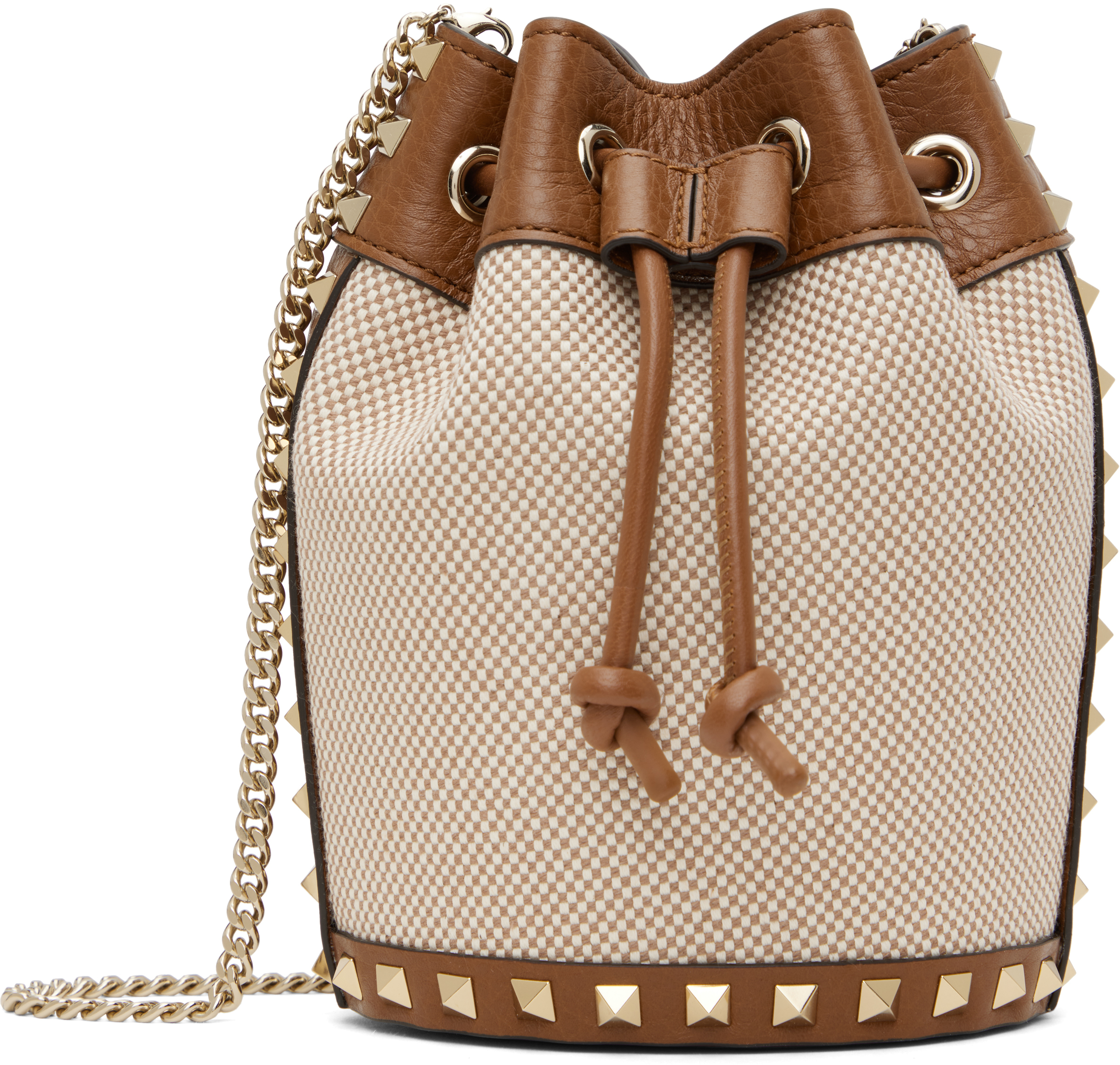 VIP【送料関税込】VALENTINO GARAVANI ROCKSTUD DRAWSTRING BAG VALENTINO GARAVANI Calfskin Rockstud Drawstring Pouch Black