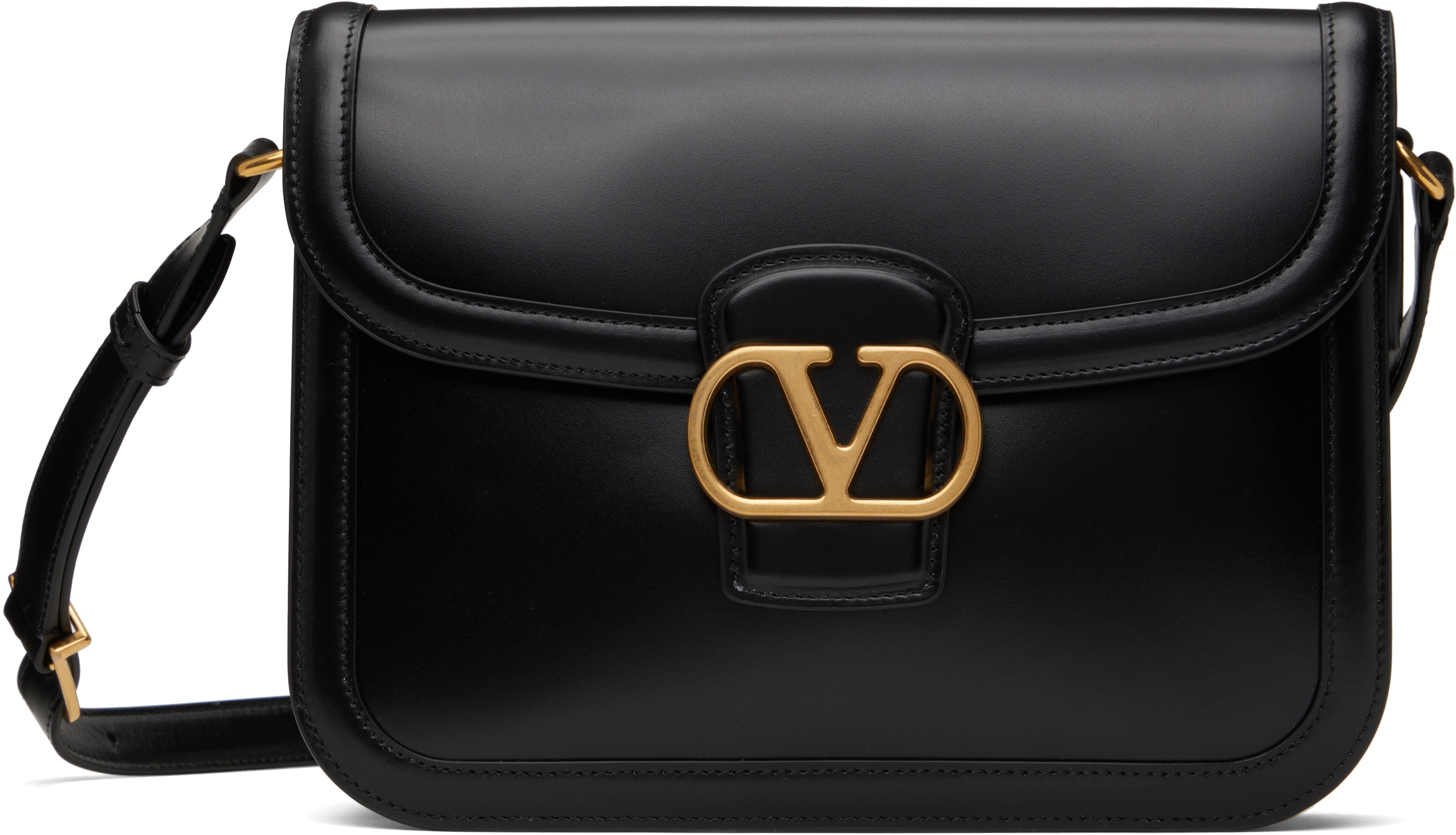 Valentino Garavani: Black 9TO5 Shoulder Bag SSENSE 대한민국