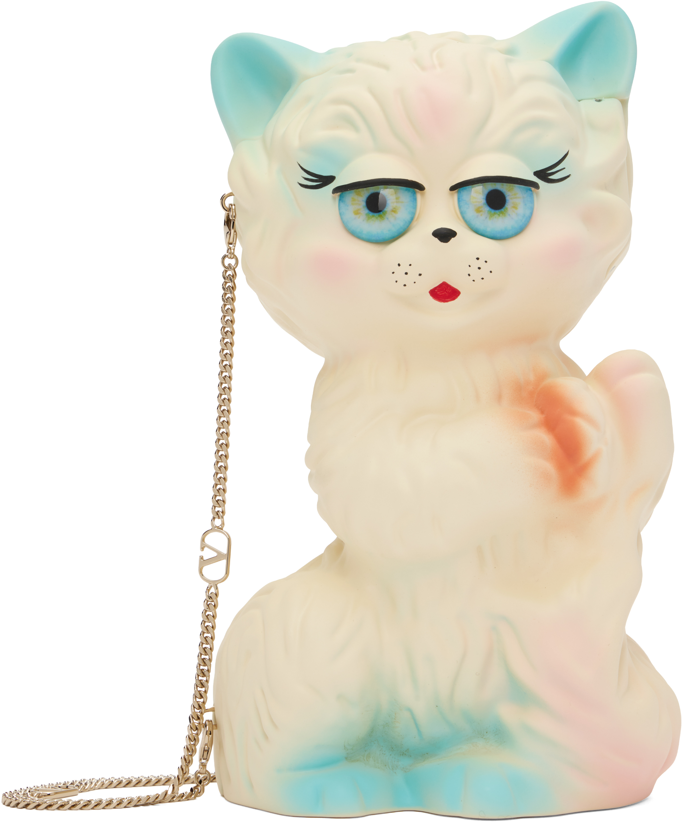 Off-White & Blue 'Le Chat de La Maison Minaudiere' Bag