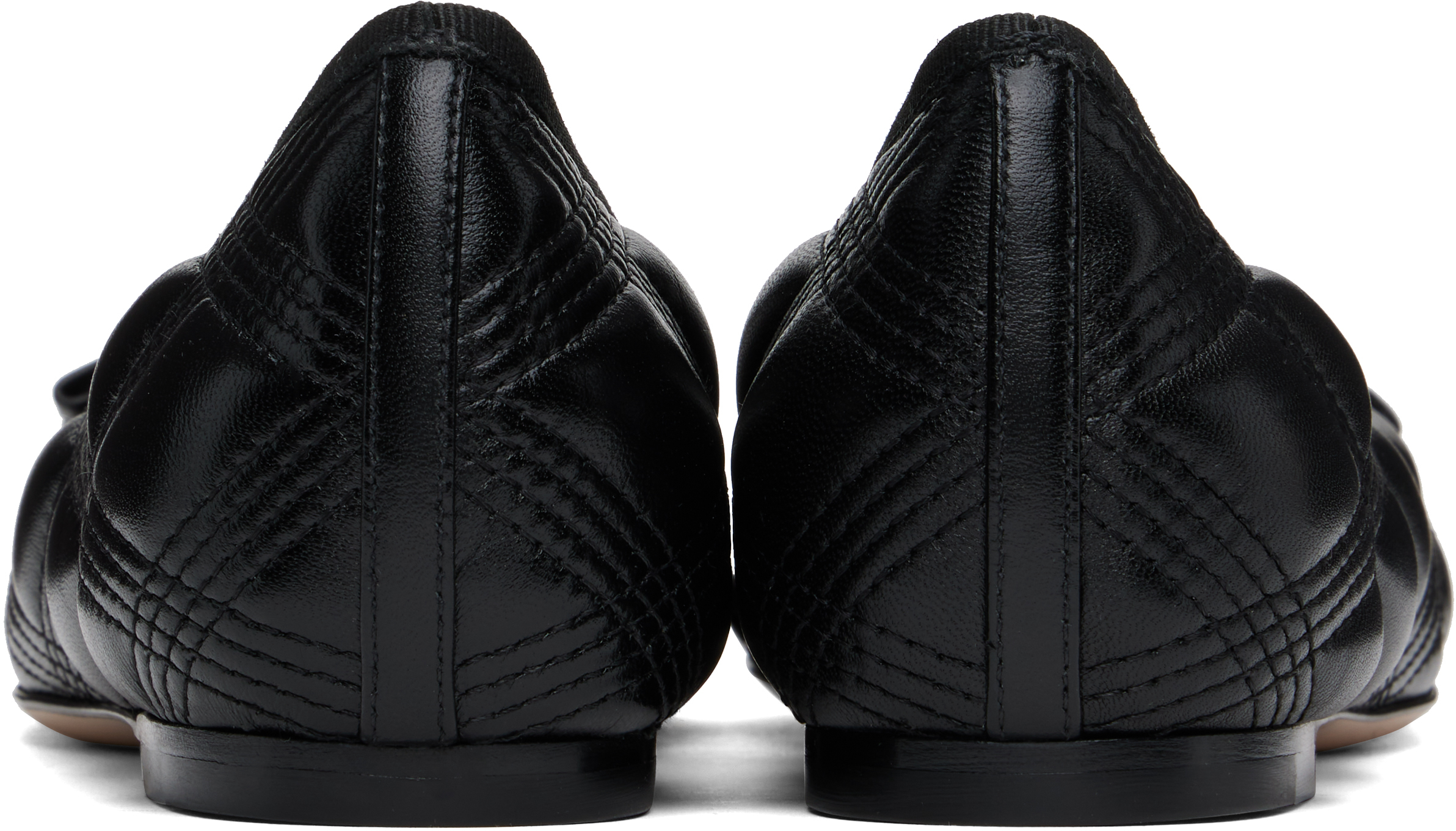 Valentino Garavani Quiltie Ballerina 67 In Quilted Nappa Leather Woman Black 37 In Black