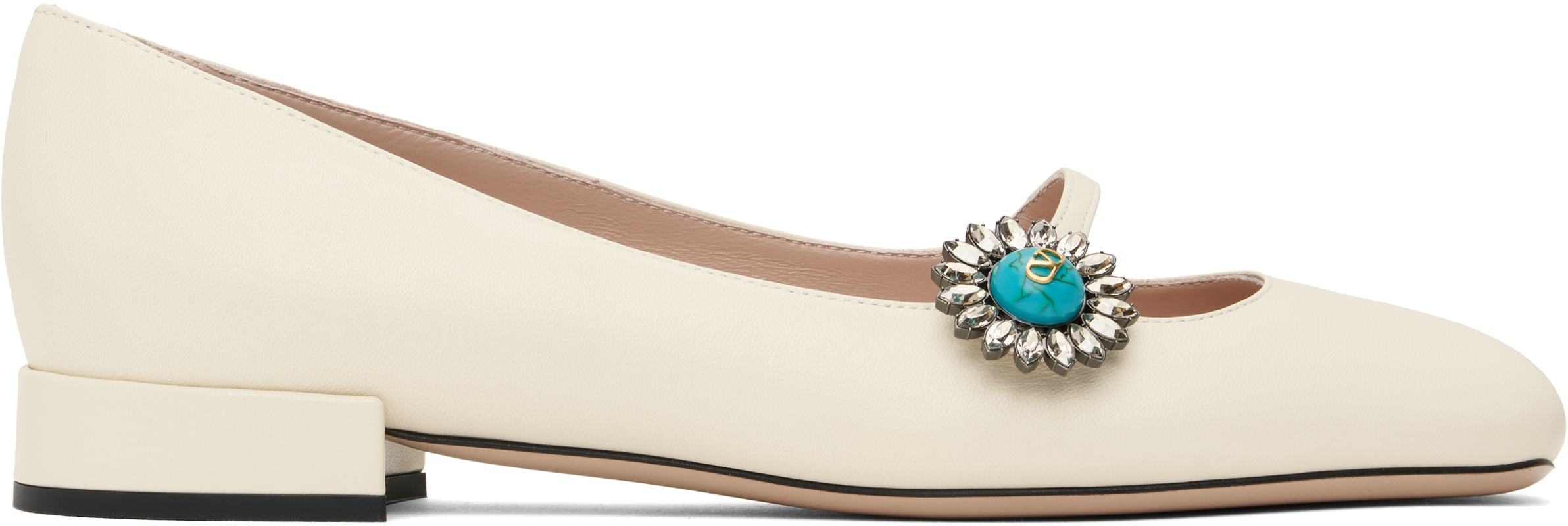 フラットシューズ VALENTINO Valentino Garavani 'Preshoes' ballet flats Valentino Garavani: Black Preshoes Ballerina Flats | SSENSE
