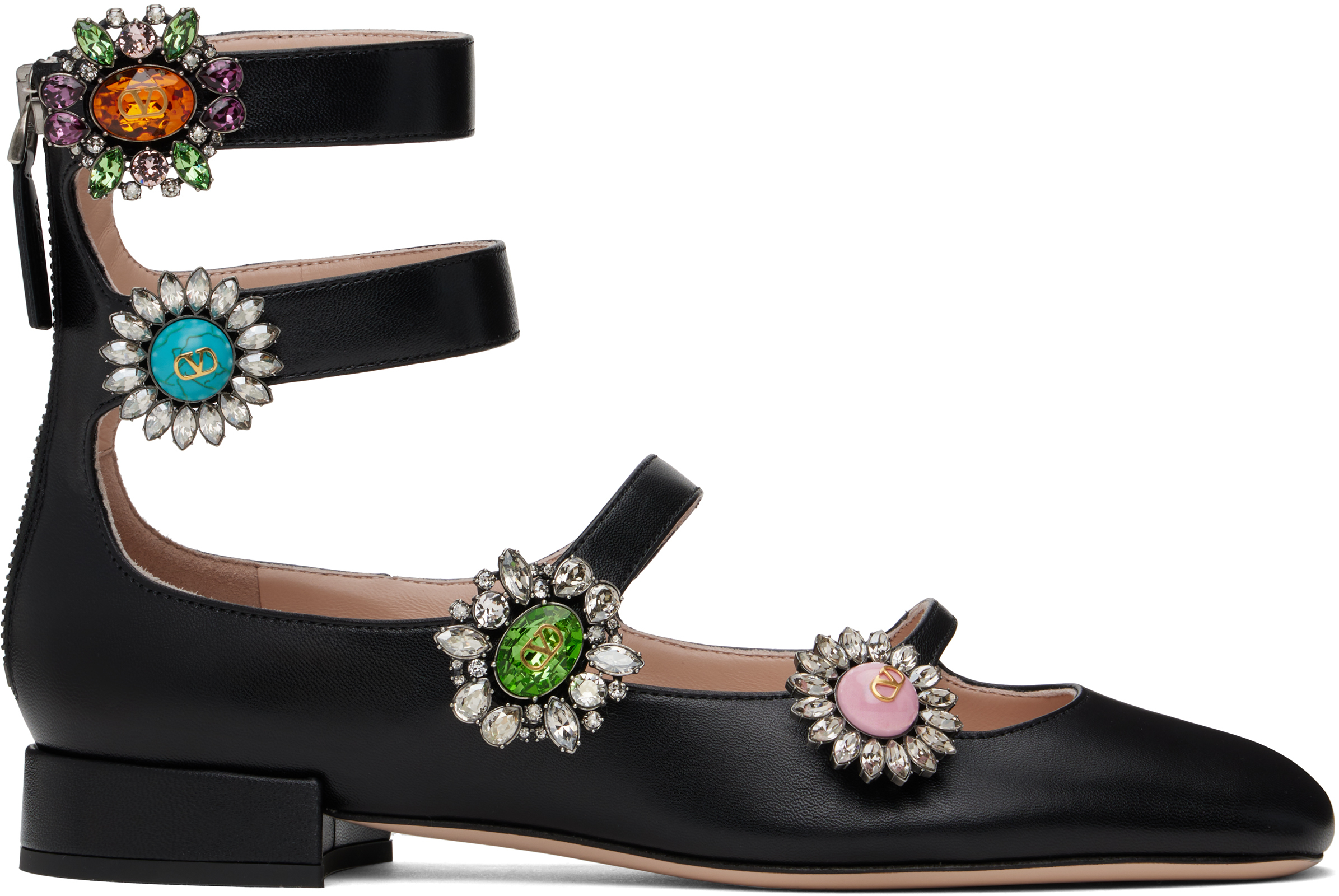 【関税込み】VALENTINO GARAVANI 'PRESHOES' BALLET FLATS Preshoes Ballerinas With Straps In Kidskin With Jewel