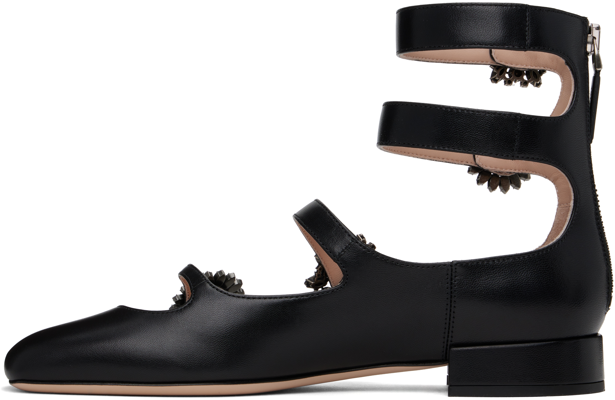 VALENTINO GARAVANI BLACK PRESHOES BALLERINA FLATS 