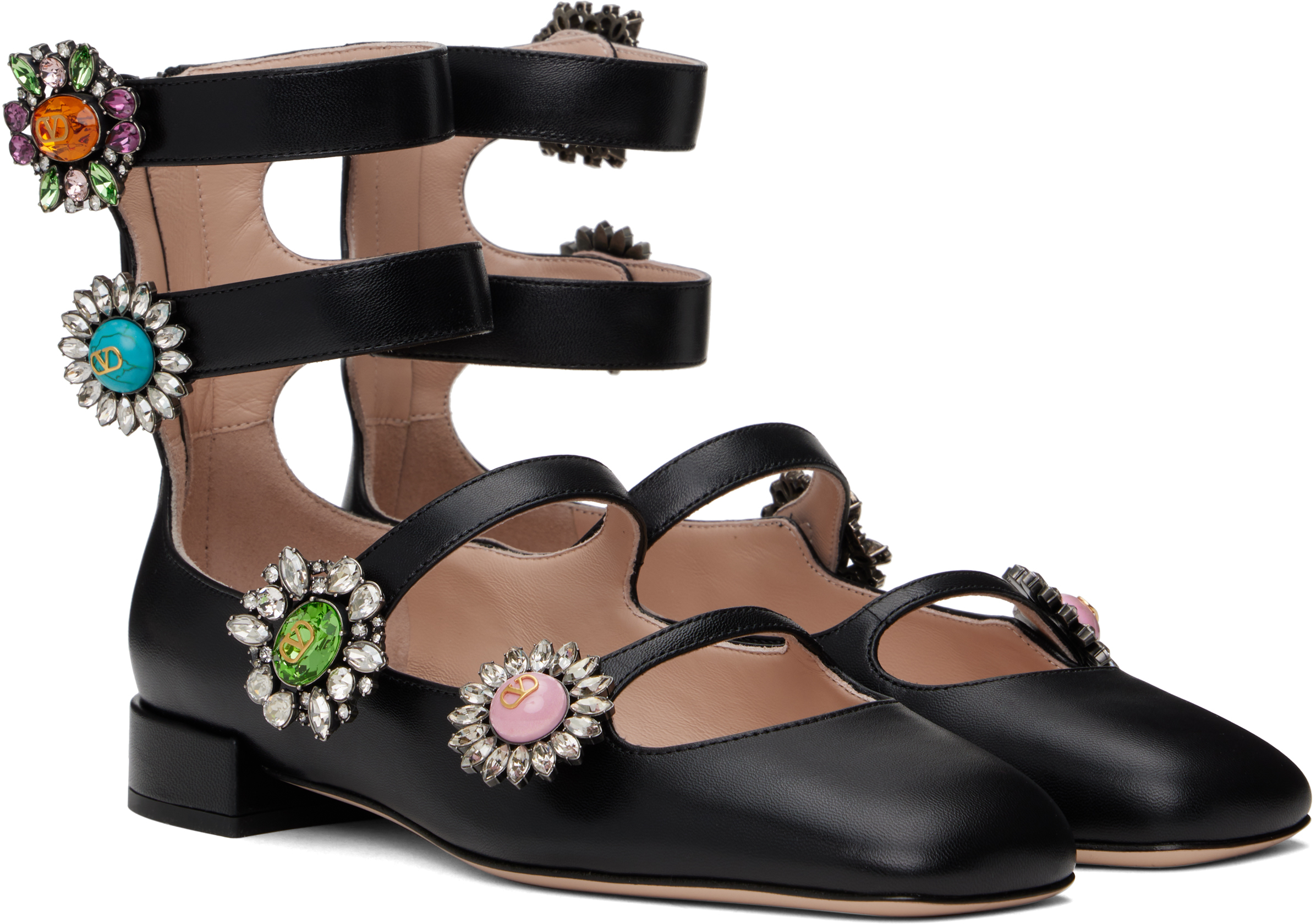 VALENTINO GARAVANI BLACK PRESHOES BALLERINA FLATS 