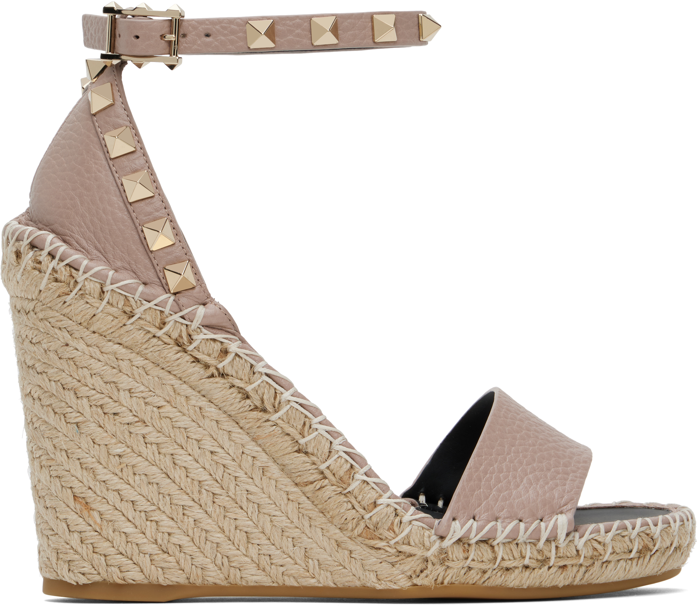 Valentino Garavani: ピンク Double Rockstud グレイニーカーフスキン
