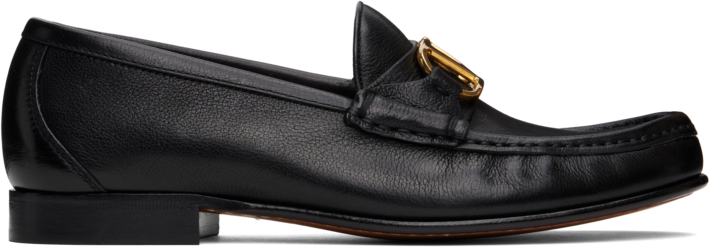 Black VLogo Signature Buffalo Loafers