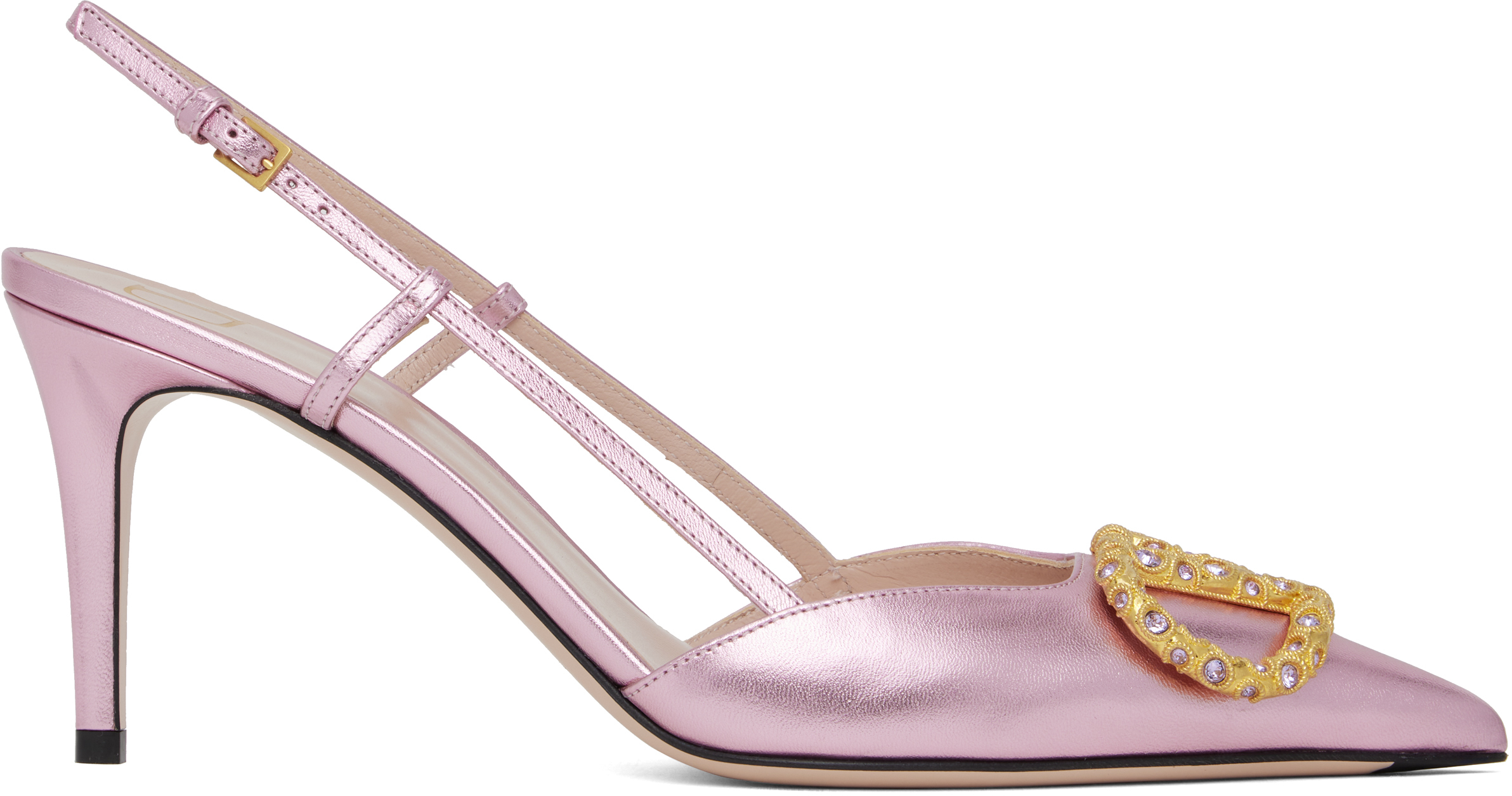 Pink VLogo Signature Slingback Heels