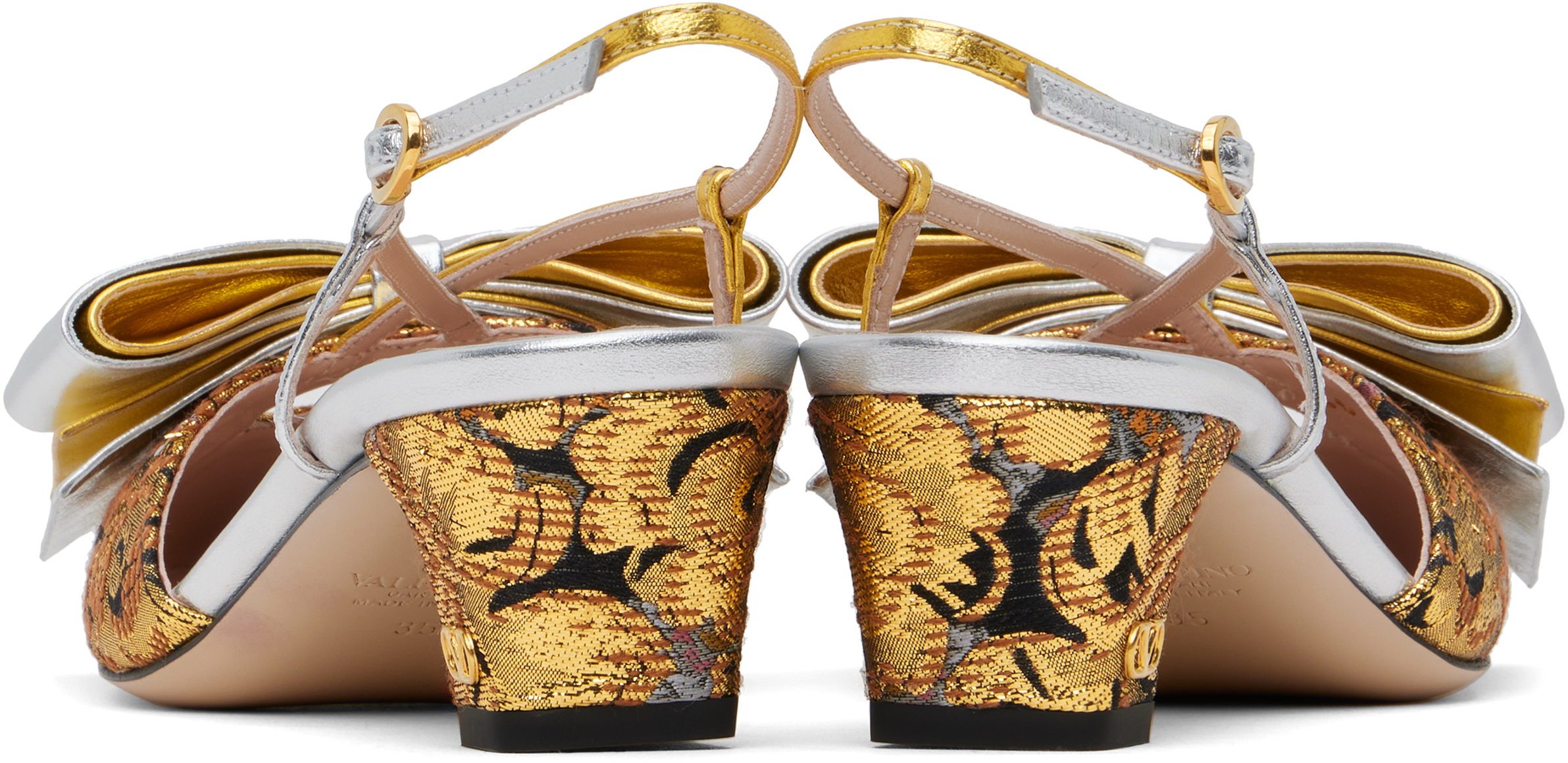 Valentino Jacquard Embroidered Bowow Pumps In R8v Jacquard Multi 1