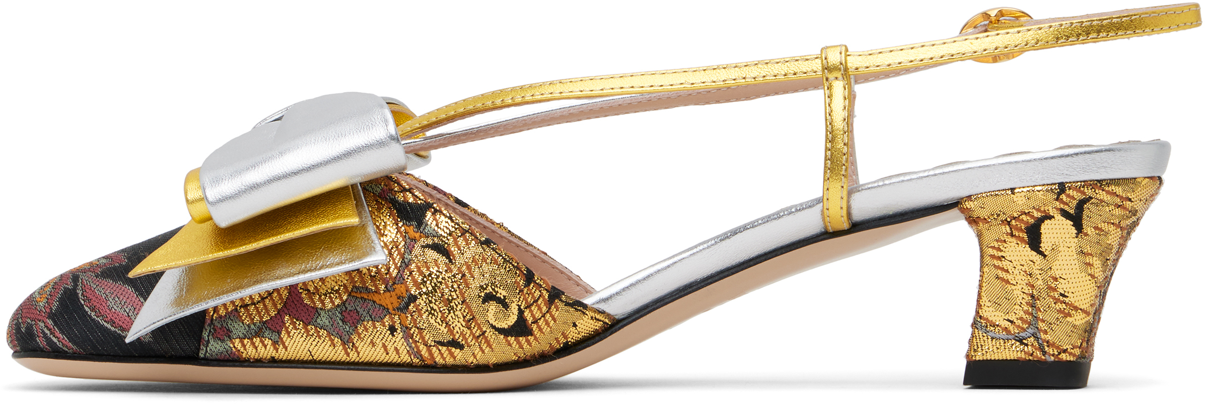 Valentino Jacquard Embroidered Bowow Pumps In R8v Jacquard Multi 1