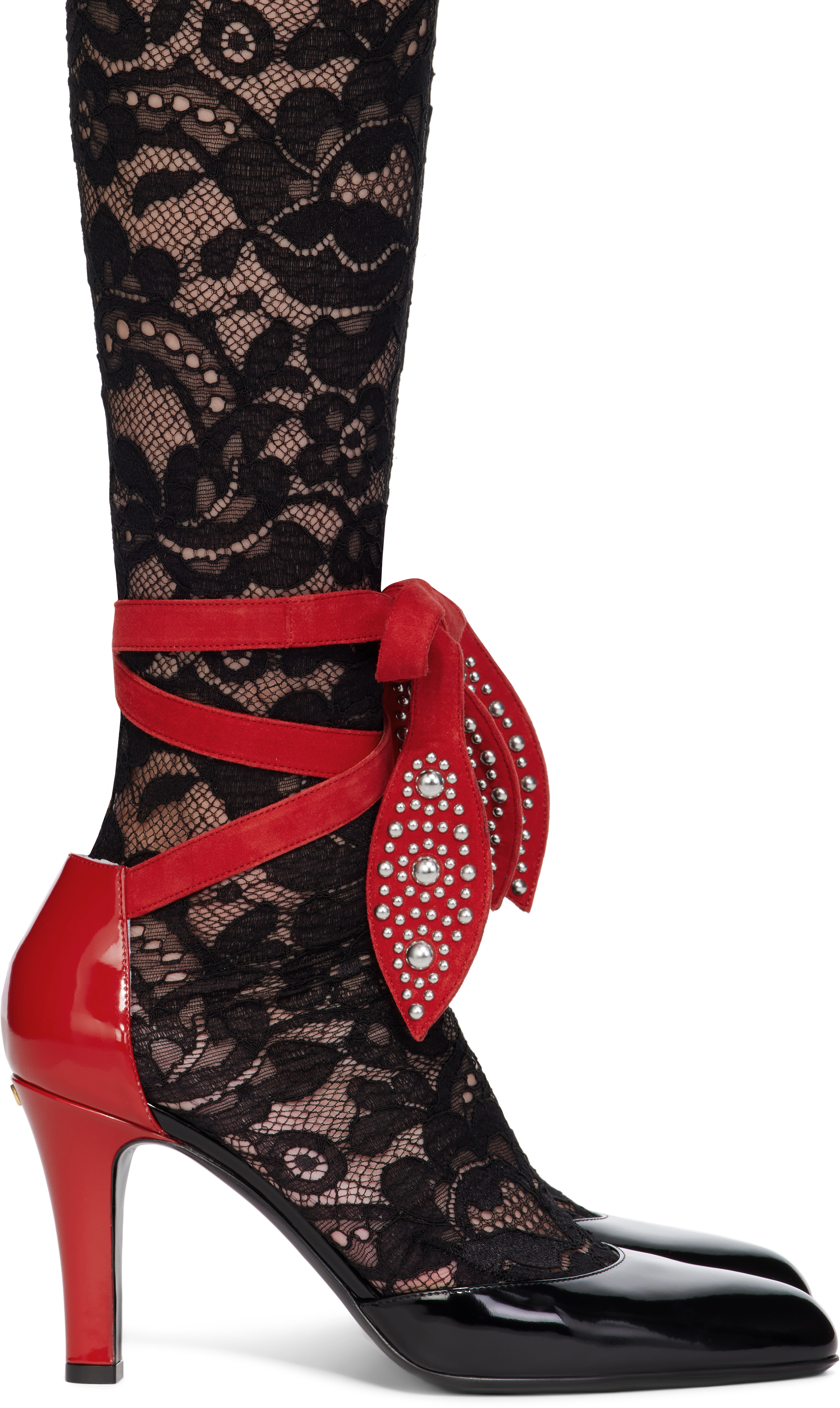 Black & Red Foliefoliage Heels by Valentino Garavani on Sale
