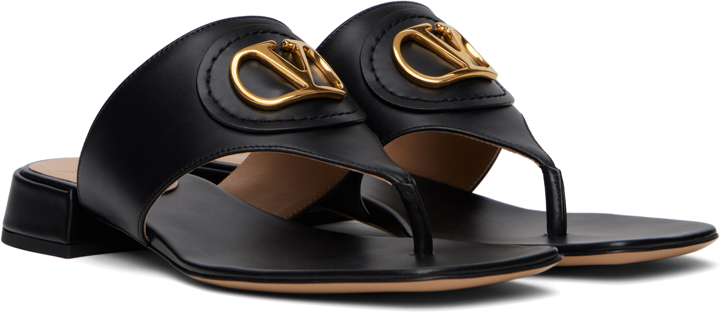 Valentino Vlogo Signature Leather Sandal