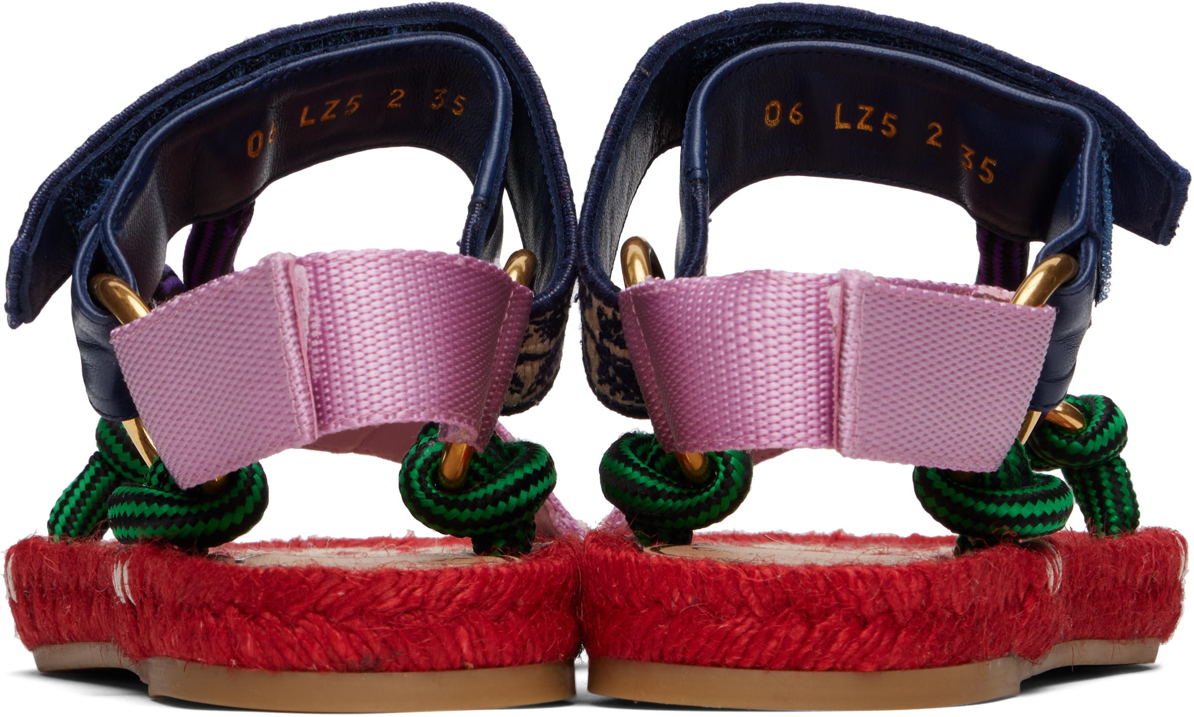 Valentino Garavani Lake Powell Sandal With Grape Embroidery 20mm Woman Multicolour 42 In Red