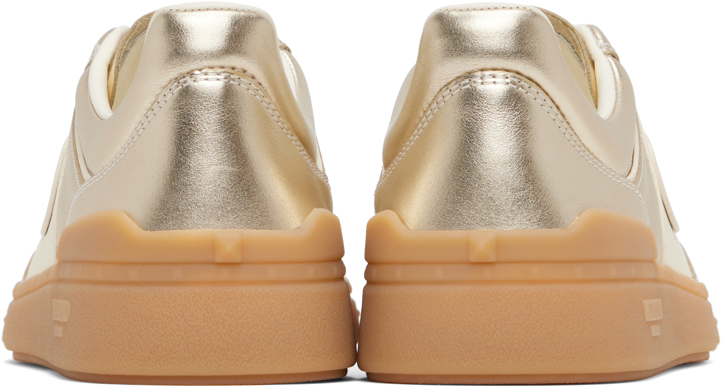 Valentino Garavani Upvillage Panelled Metallic Leather Sneakers