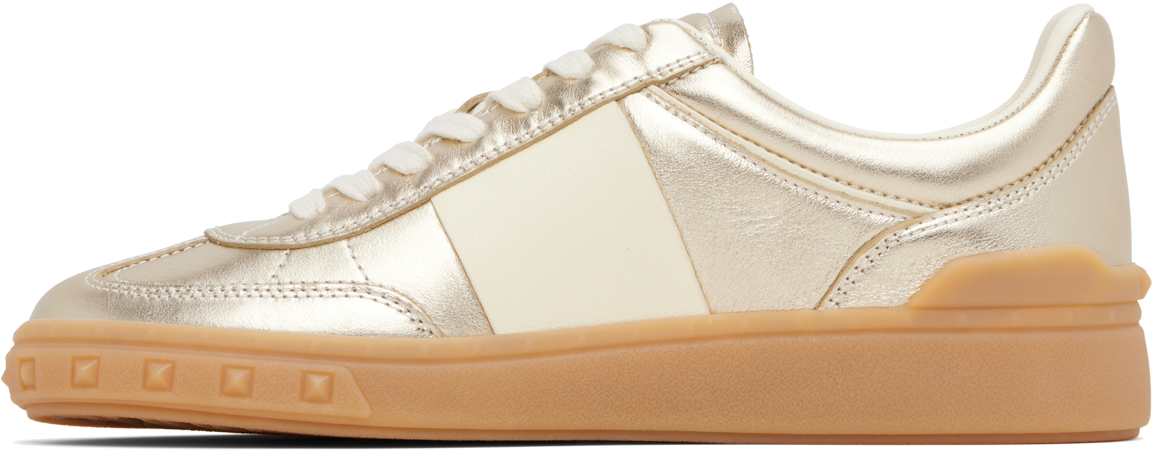 Valentino Garavani Upvillage Panelled Metallic Leather Sneakers